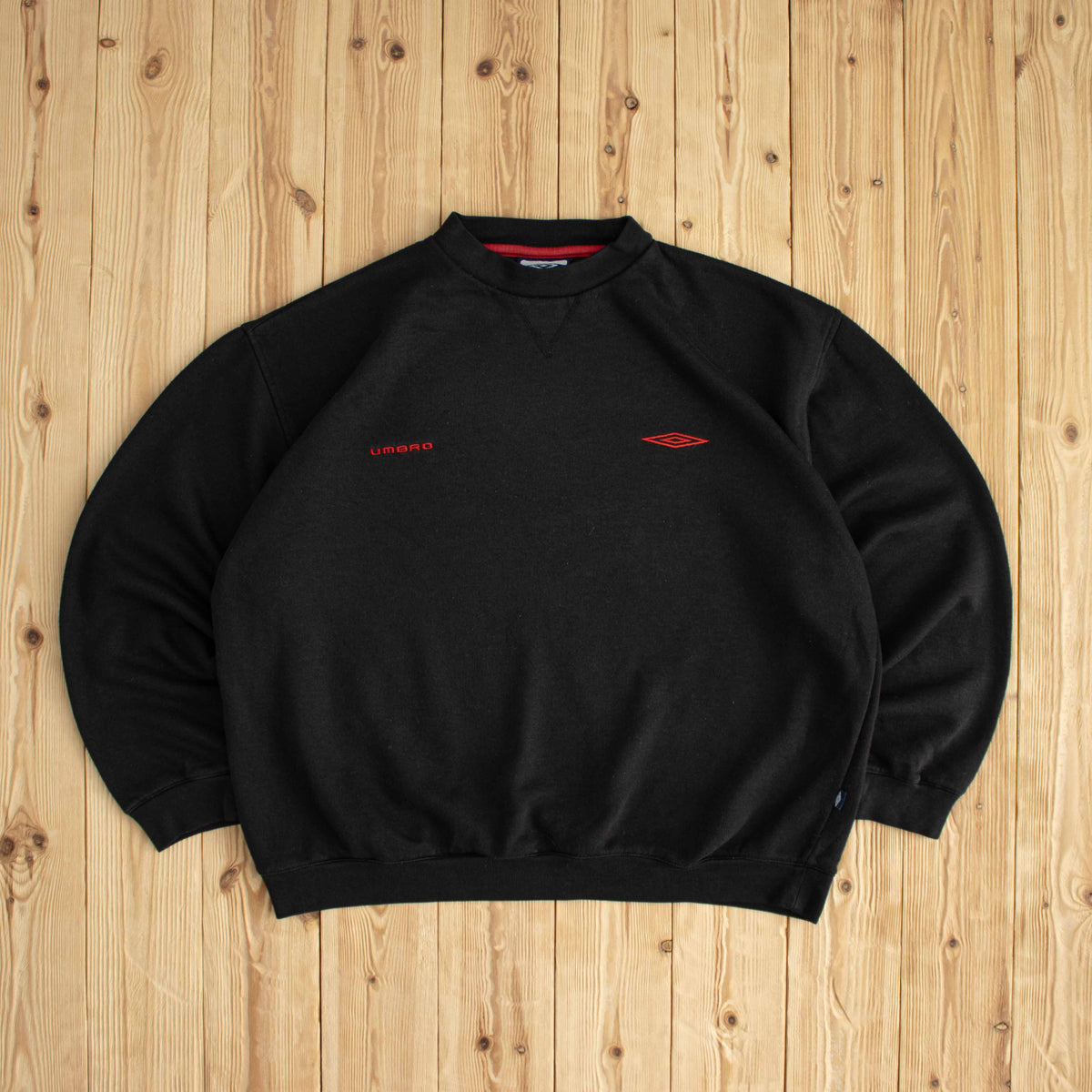 (L) Umbro Vintage Embroidered Sweatshirt Black