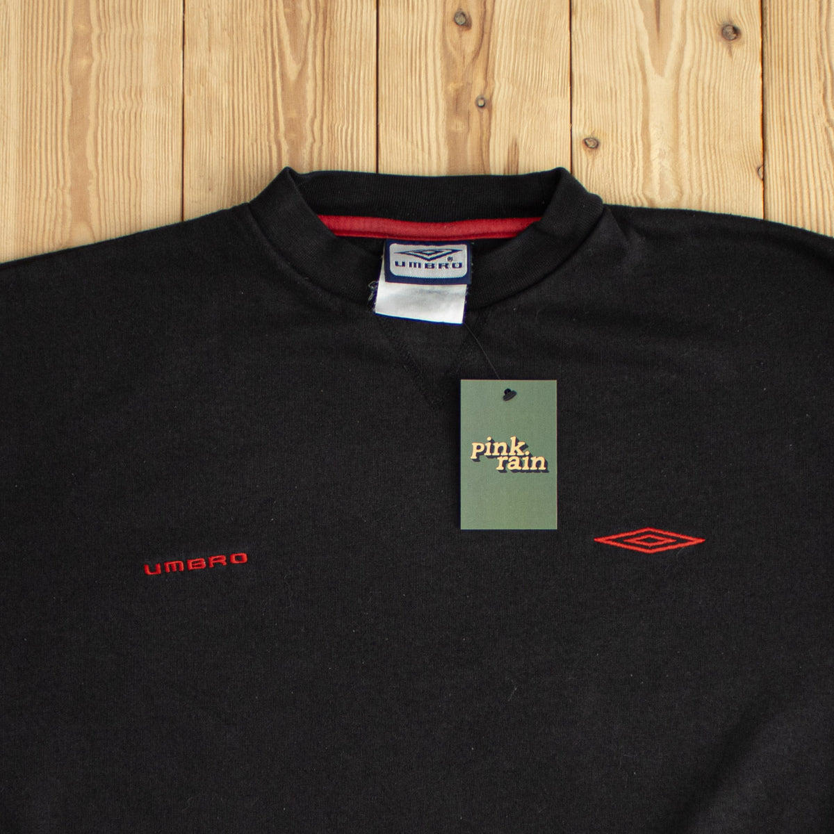 (L) Umbro Vintage Embroidered Sweatshirt Black