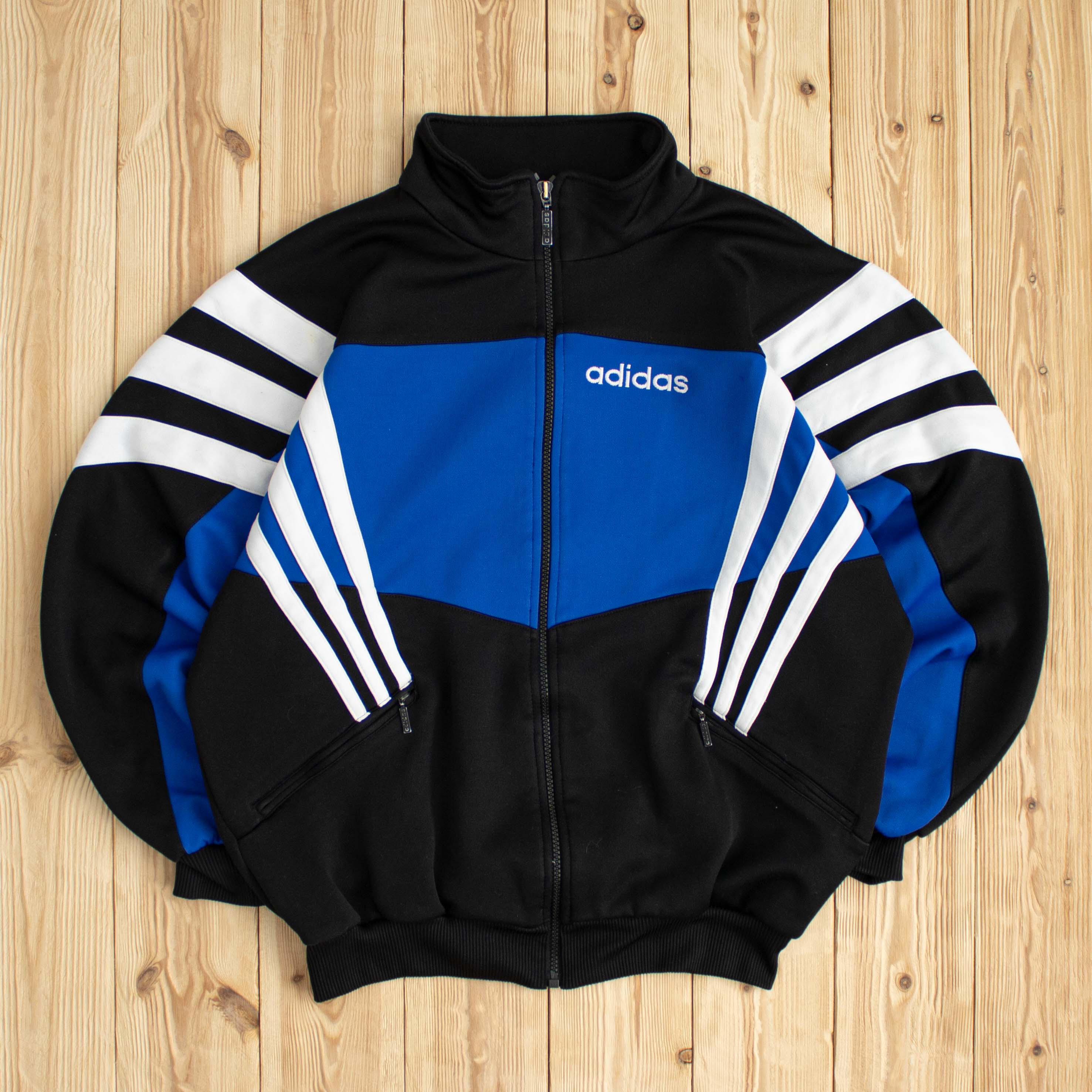 (M) Vintage Adidas Embroidered Full-Zip Sweatshirt