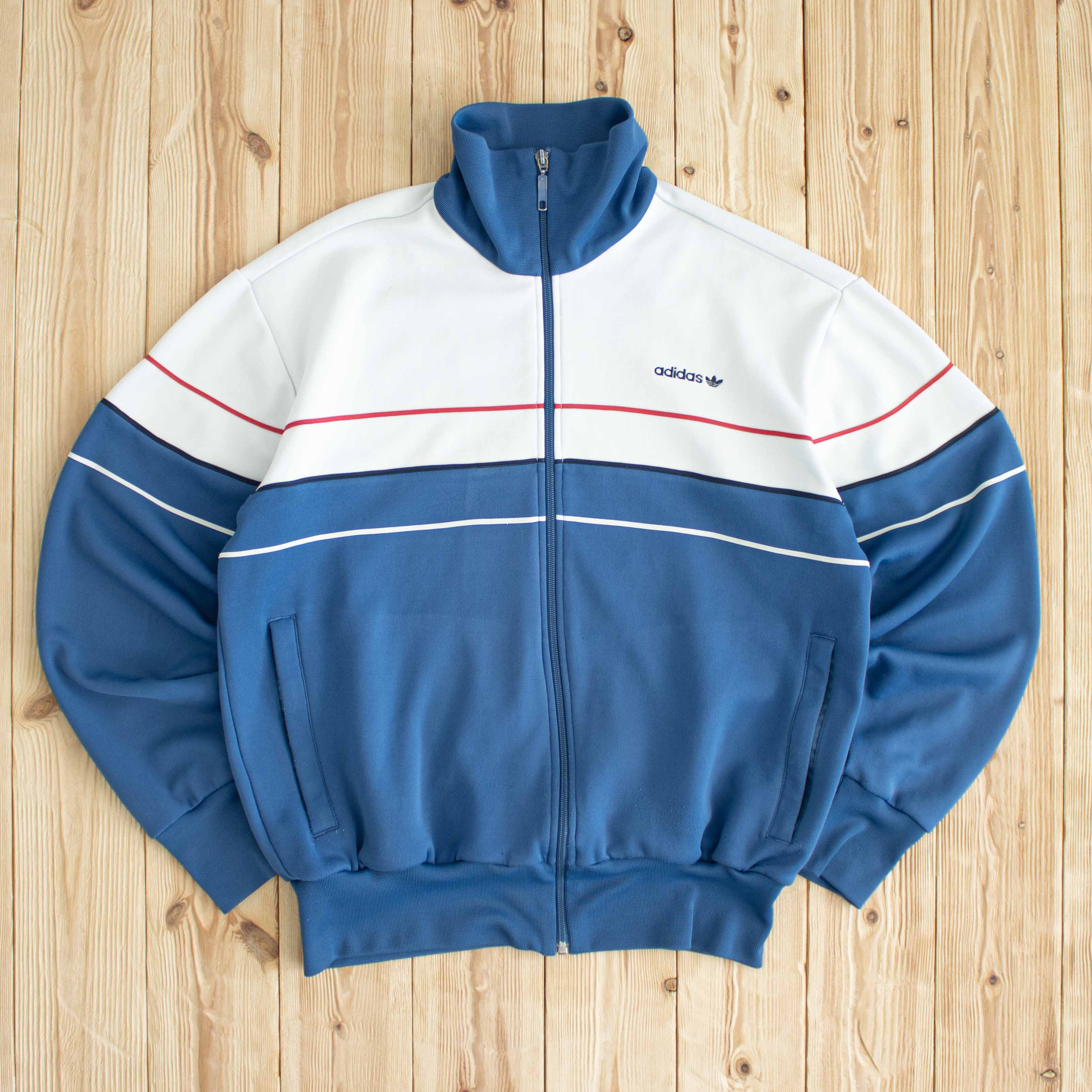 (M) Vintage Adidas Embroidered Full-Zip Sweatshirt