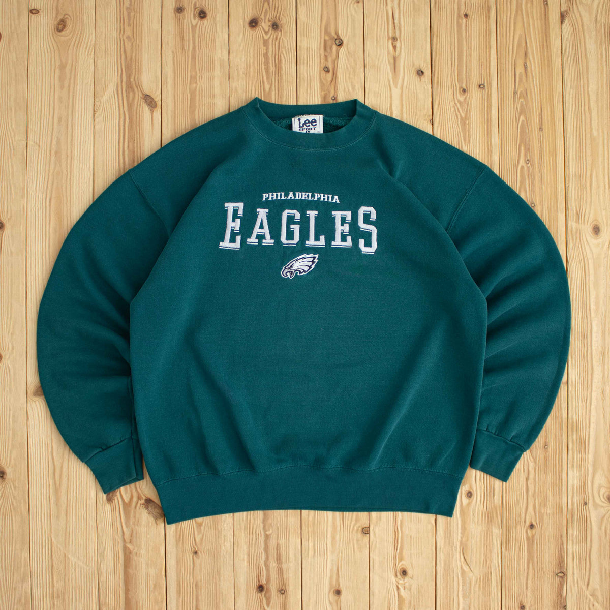 (M/L) Lee Philadelphia Eagles Vintage Embroidered Sweatshirt Green