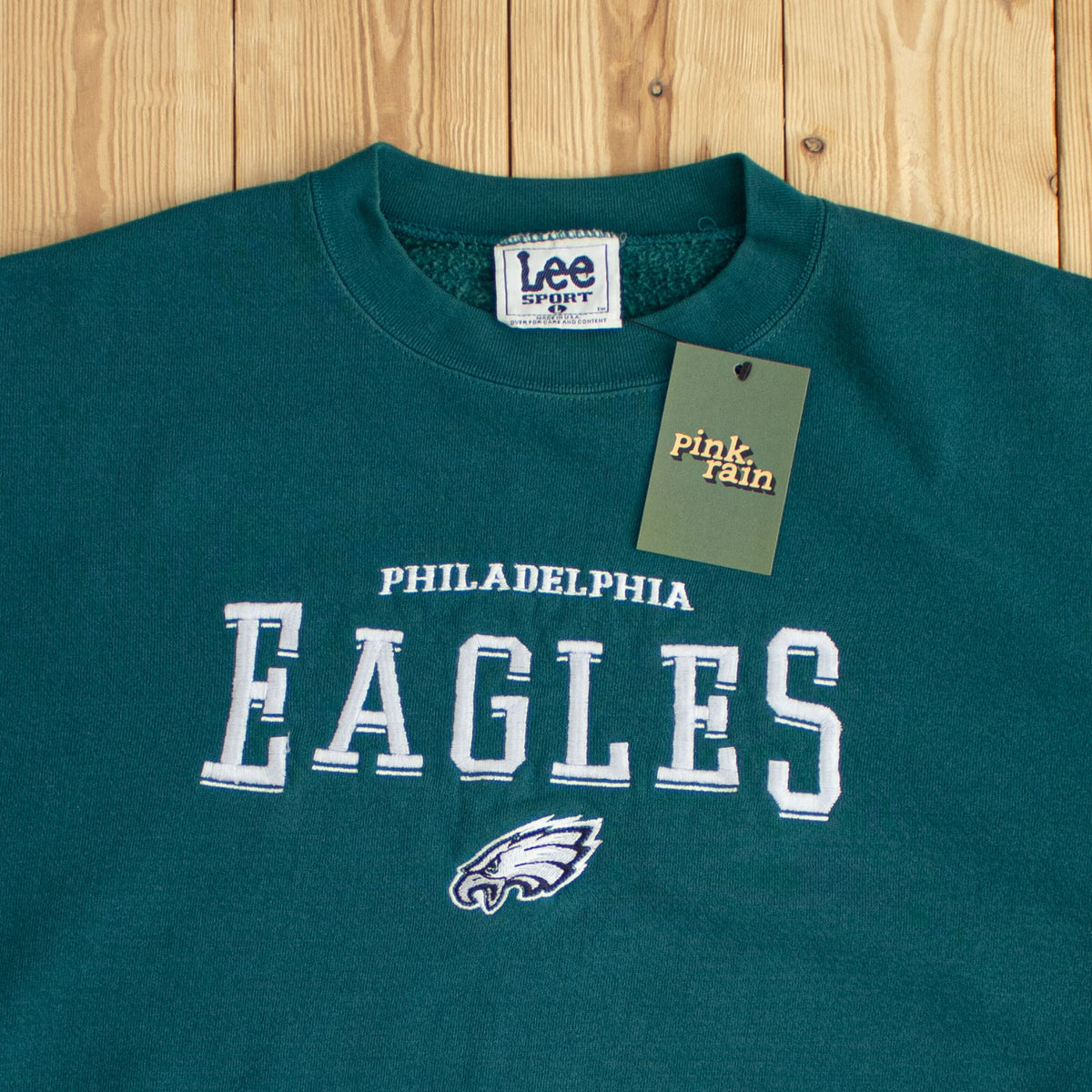 (M/L) Lee Philadelphia Eagles Vintage Embroidered Sweatshirt Green