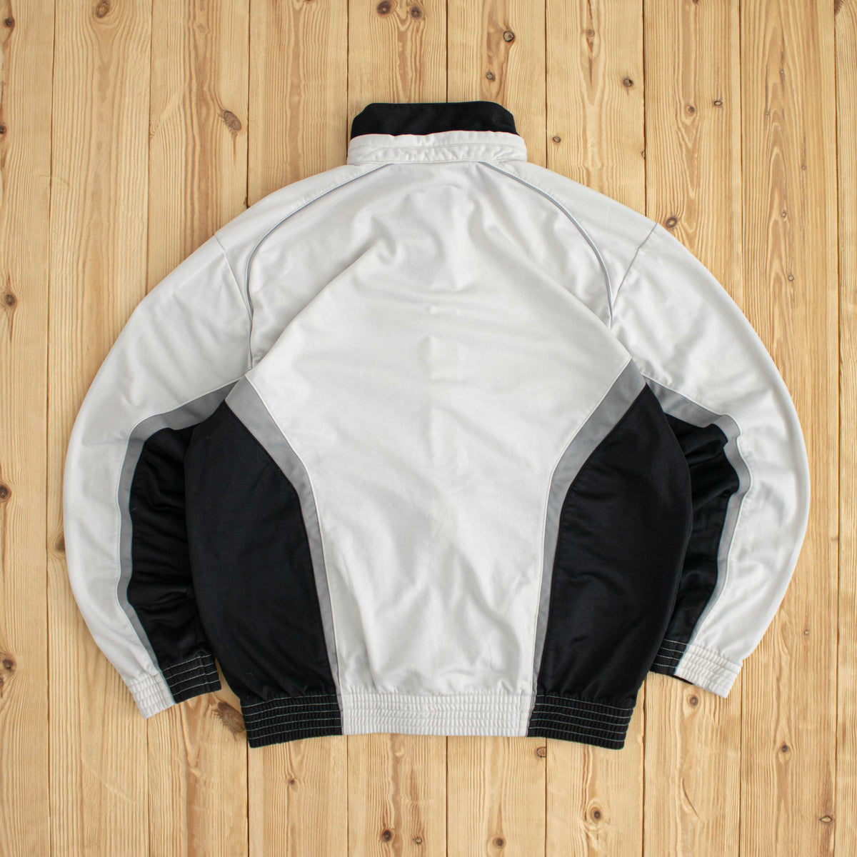 (M) Champion Vintage Full-Zip Sweatshirt Black Gray