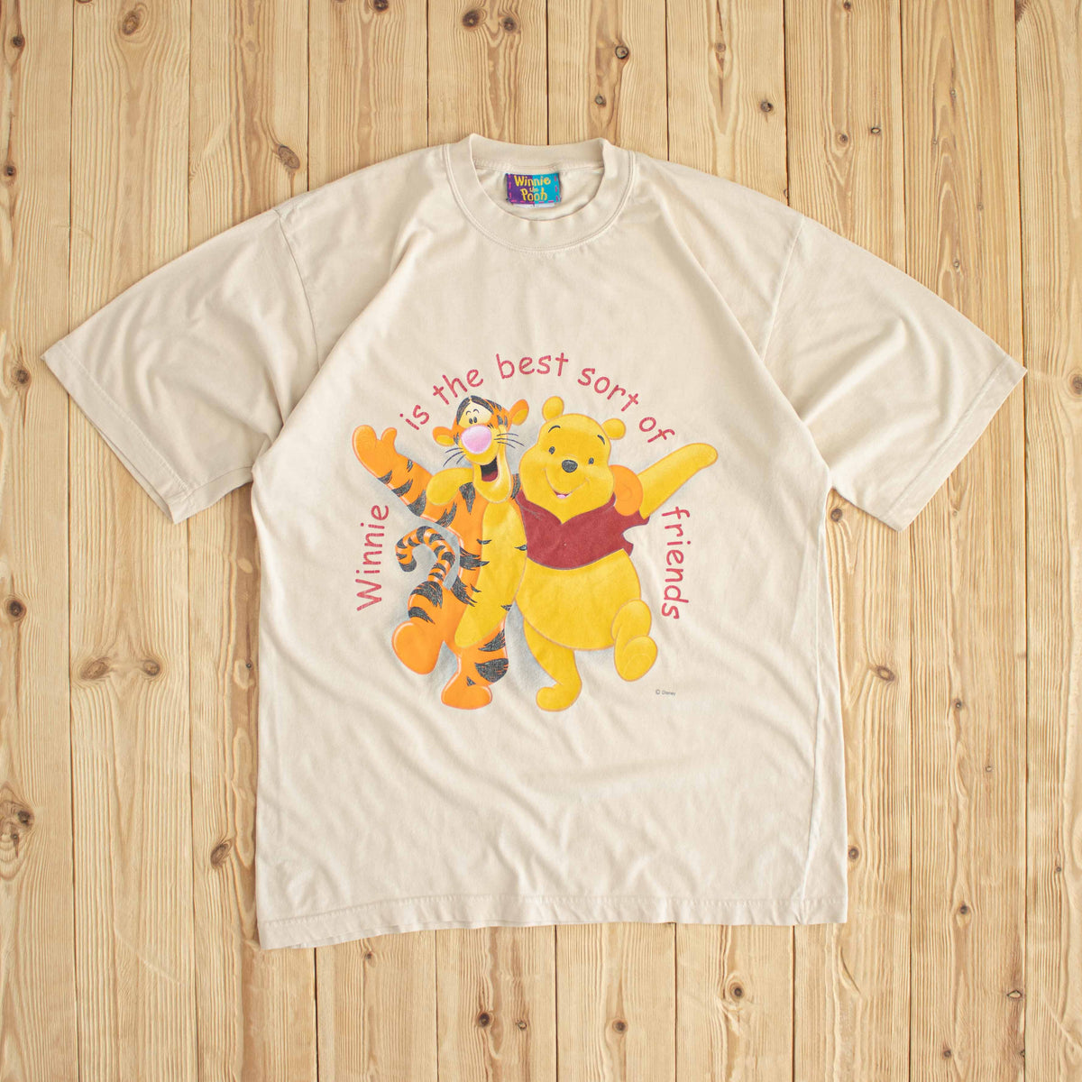 (M/L) Disney Winnie The Pooh Vintage T-Shirt Beige