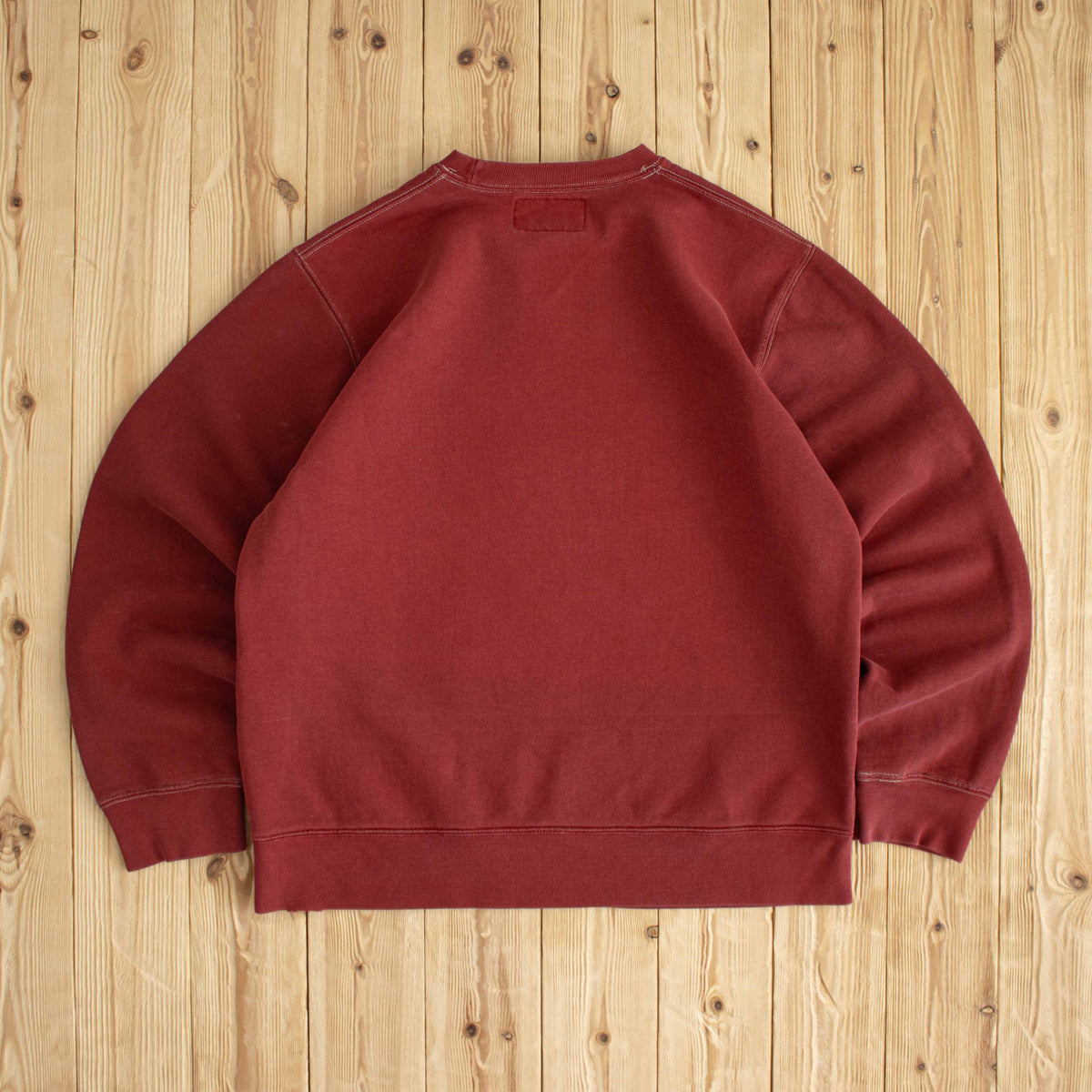 (L) Abercrombie & Fitch Vintage Embroidered Sweatshirt Red Burgundy