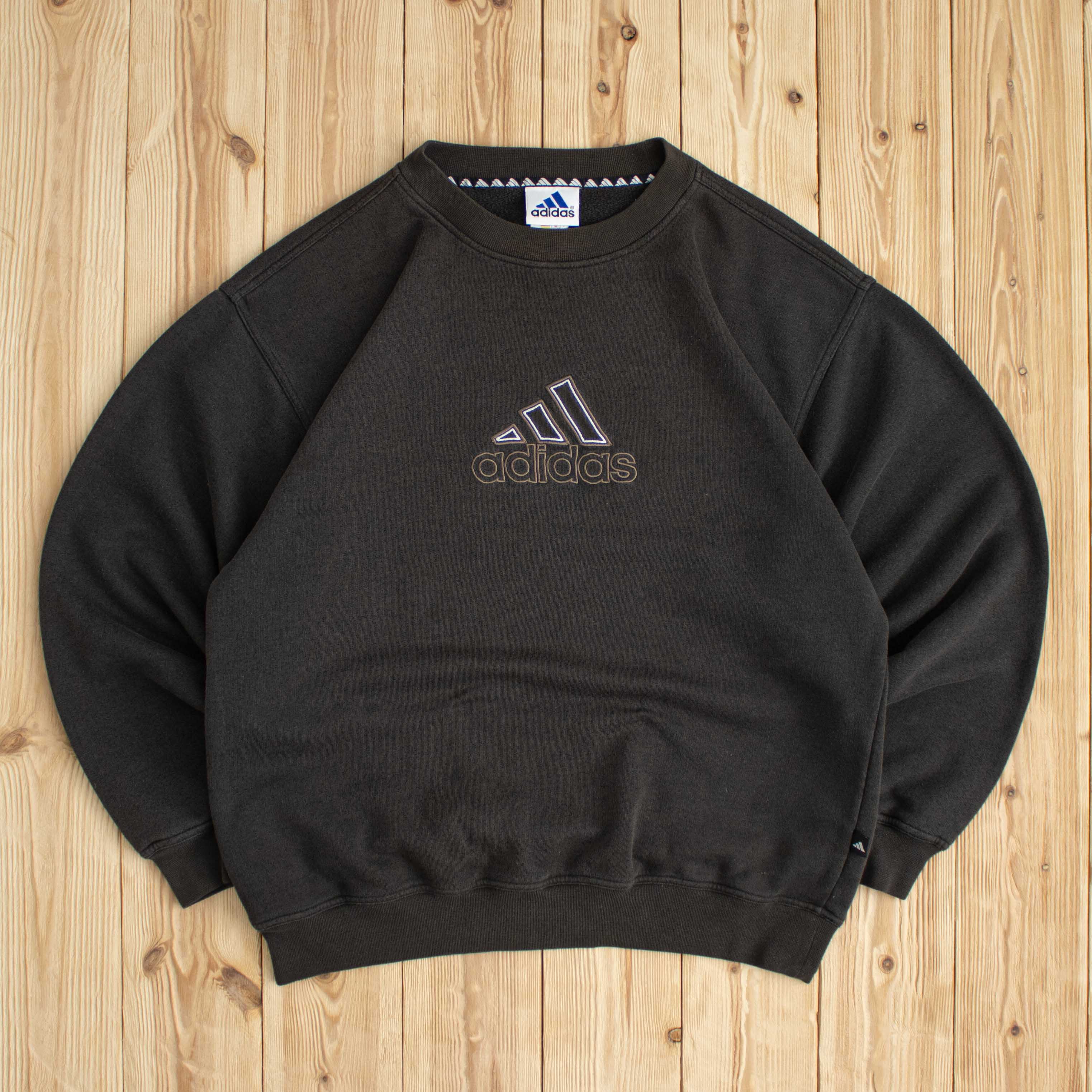 (S) Vintage Adidas Spell Out Embroidered Sweatshirt