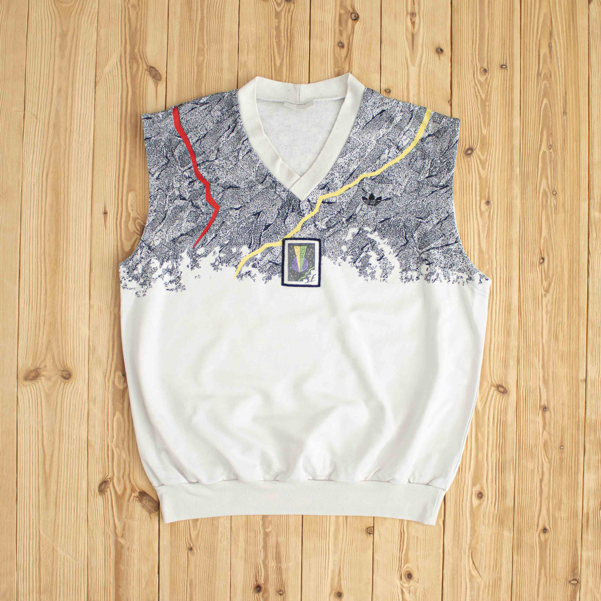 (L) Adidas Stefan Edberg Vintage Embroidered Vest White