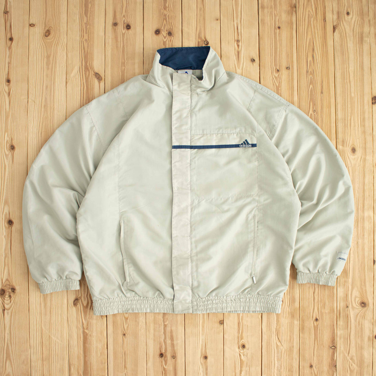 (XL) Adidas Vintage Essential Embroidered Jacket Beige