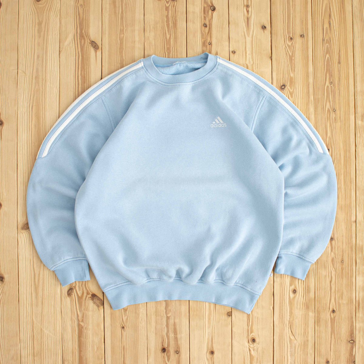 (M) Adidas Vintage Essential Embroidered Sweatshirt Blue