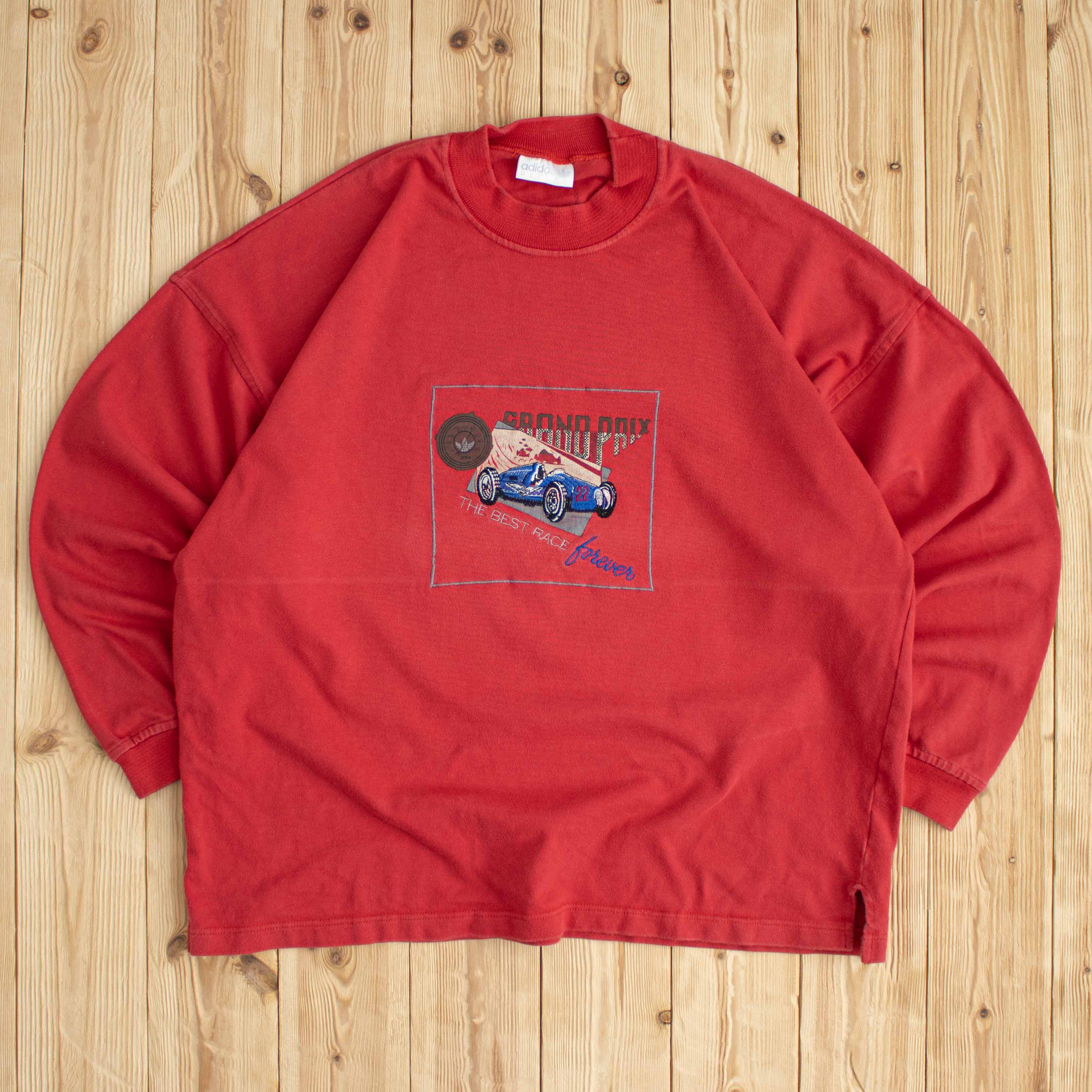 (L) Vintage Adidas Grand Prix Embroidered Sweatshirt