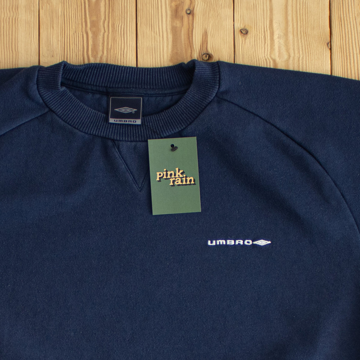 (M) Umbro Vintage Essential Embroidered Sweatshirt Blue