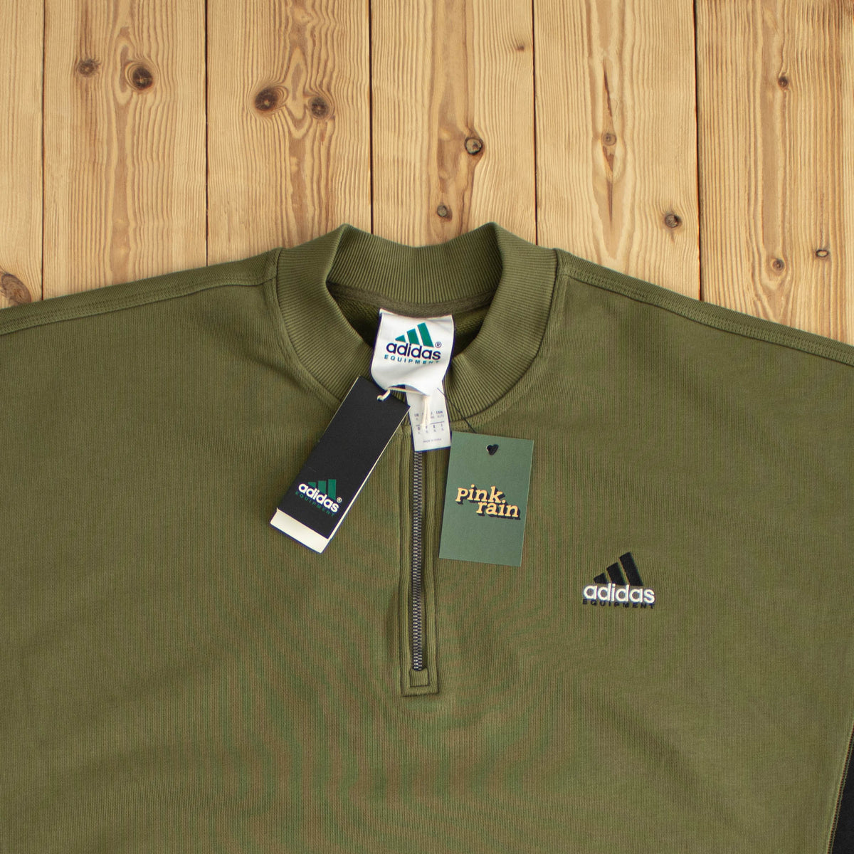 (XXL) Adidas Equipment Deadstock Modern Embroidered Quarter-Zip Green