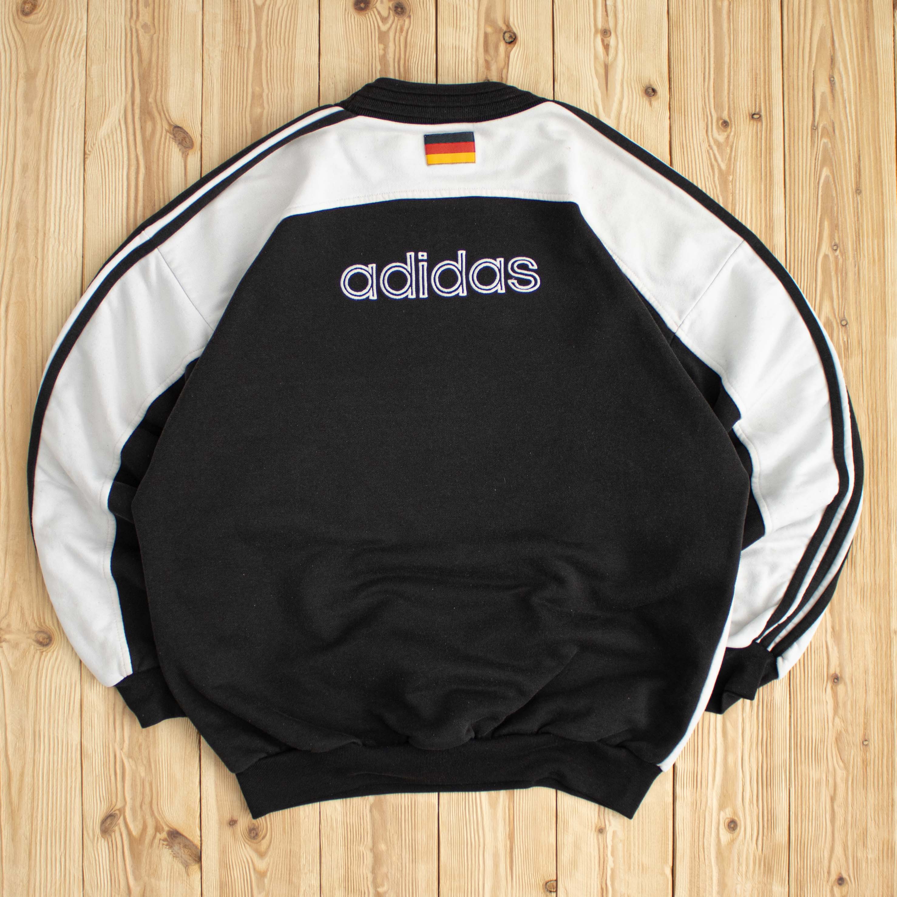 (M) 1994 Adidas Deutscher Fusball-Bund Embroidered Sweatshirt