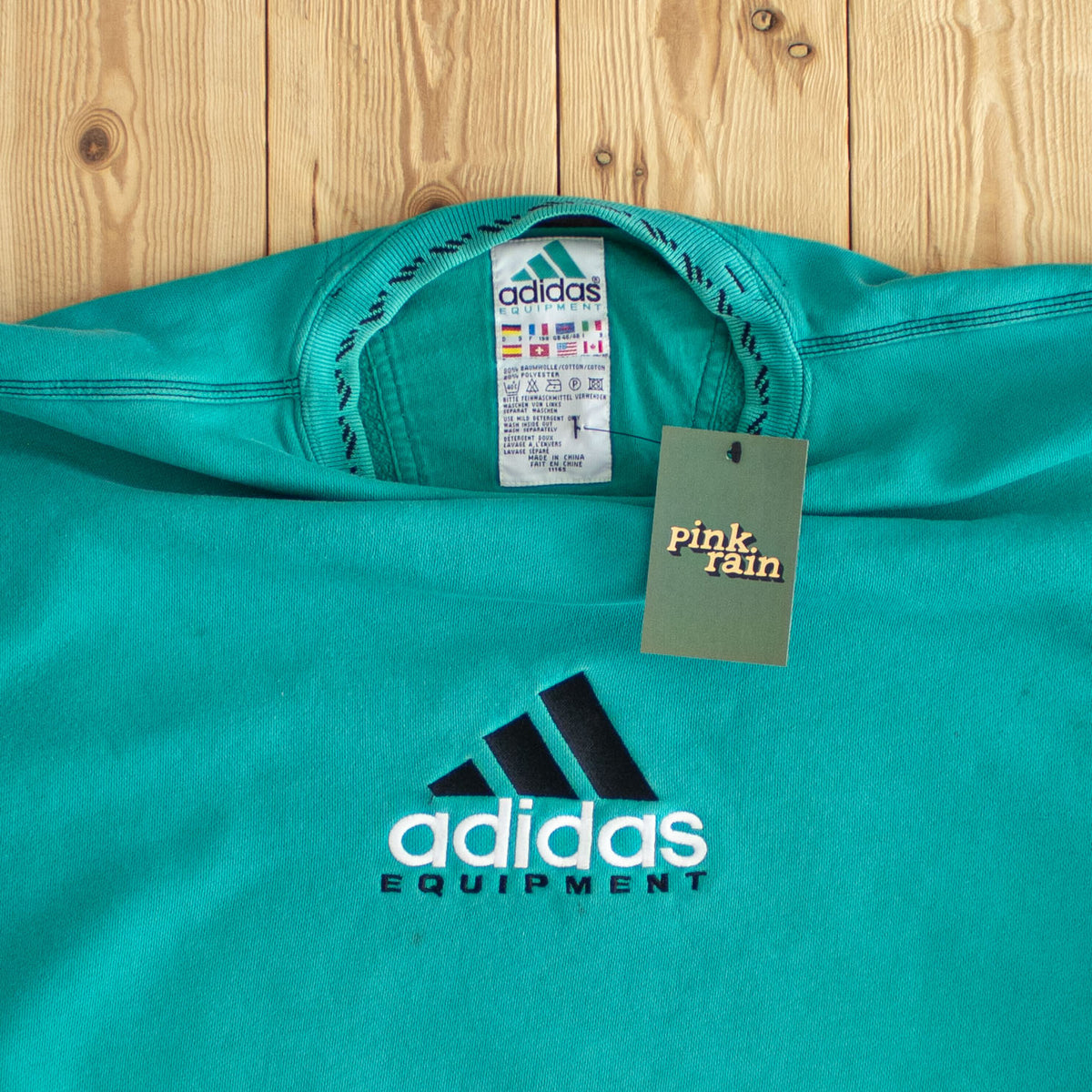 (L) Adidas Equipment Vintage Embroidered Sweatshirt Blue