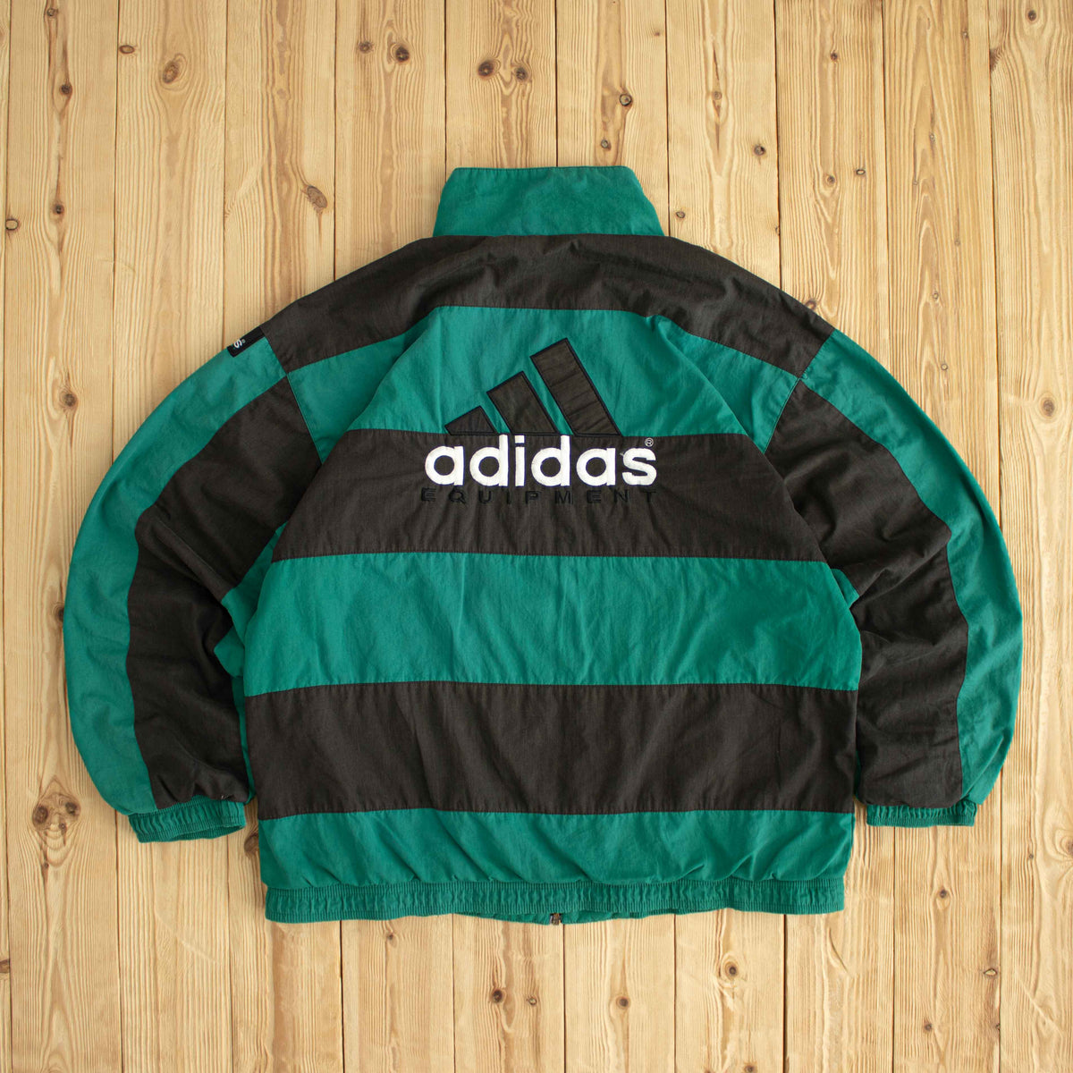 (L) Adidas Equipment Vintage Embroidered Jacket Green Black