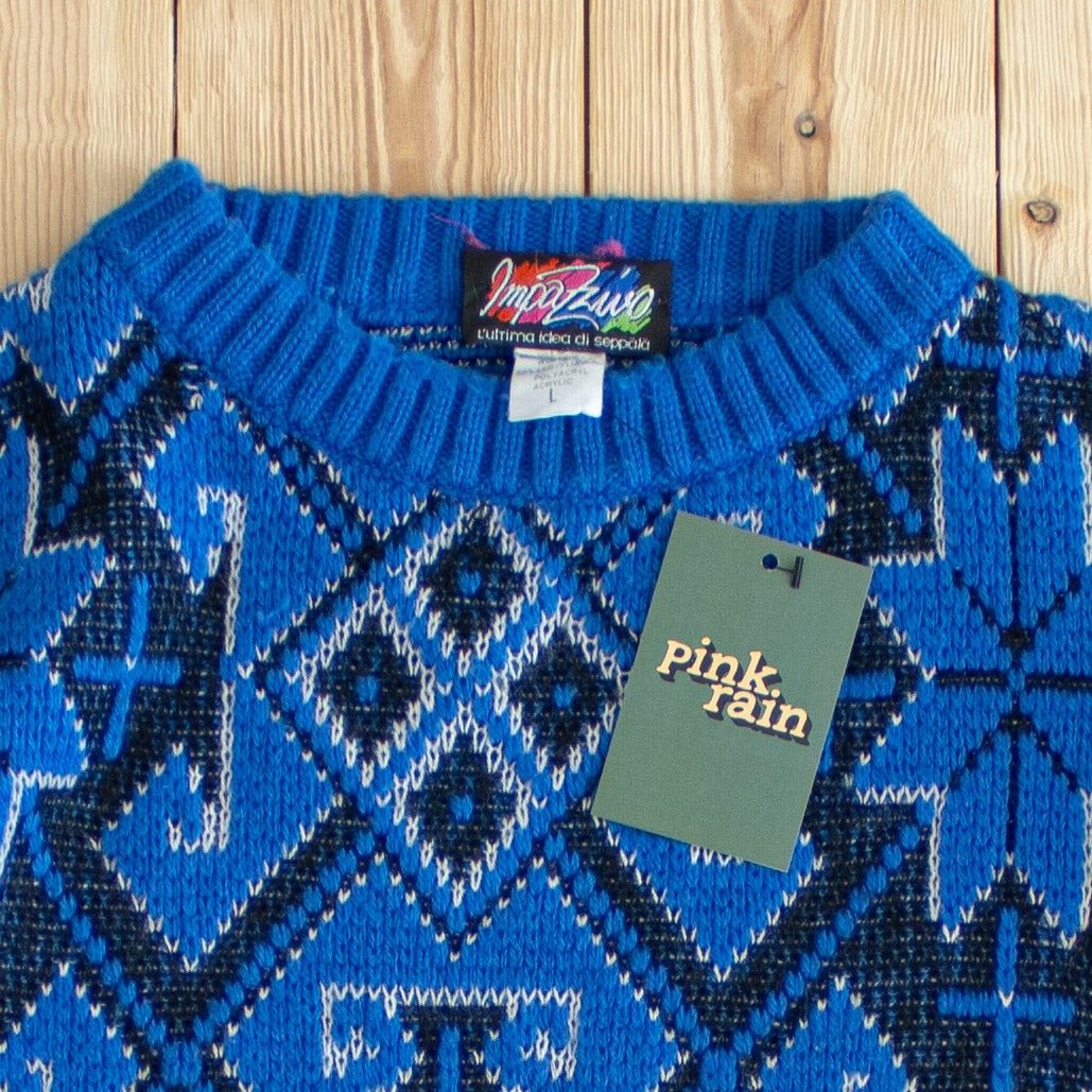 (M/L) Vintage Snowflake Sweater