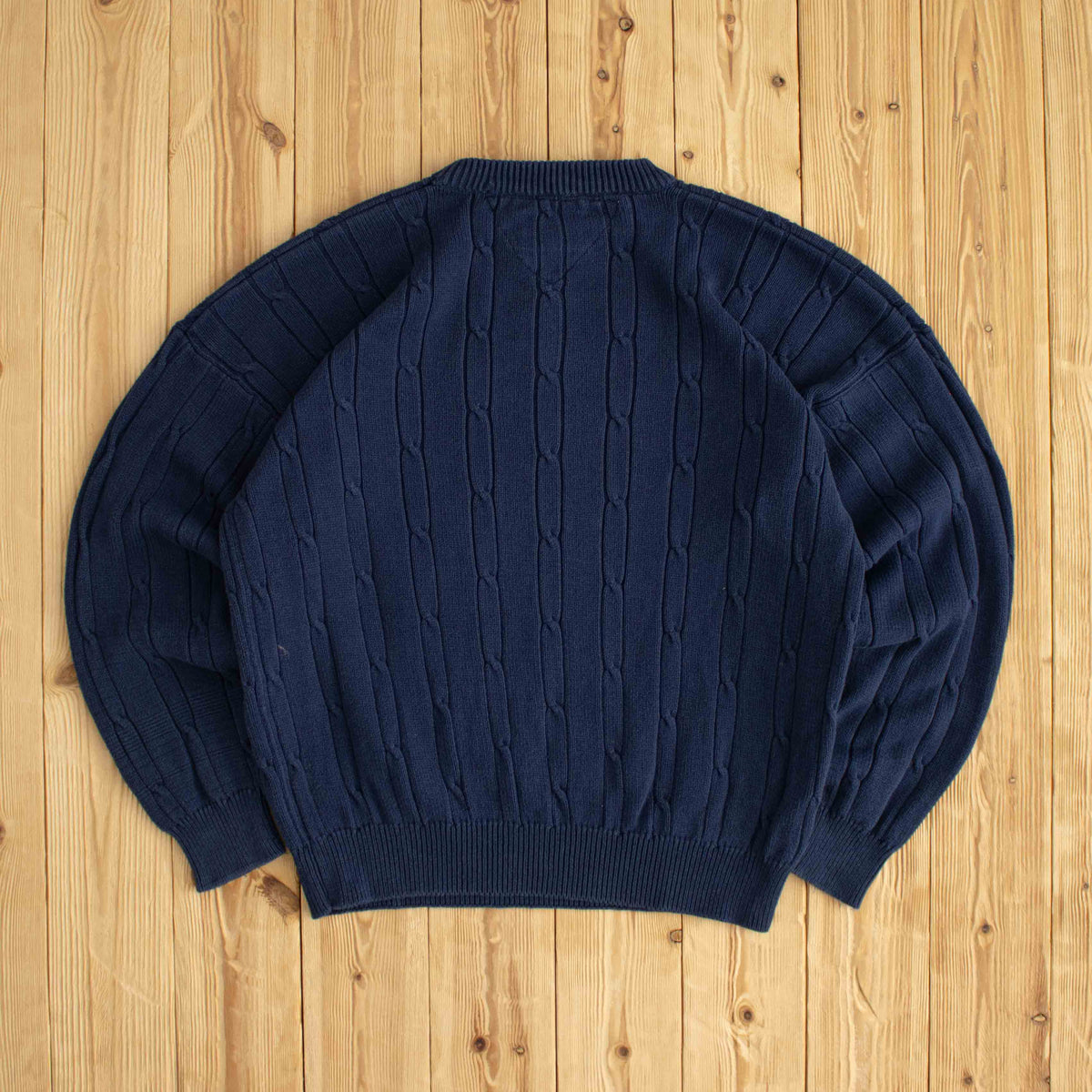 (L) Tommy Hilfiger Vintage Embroidered Sweater Blue