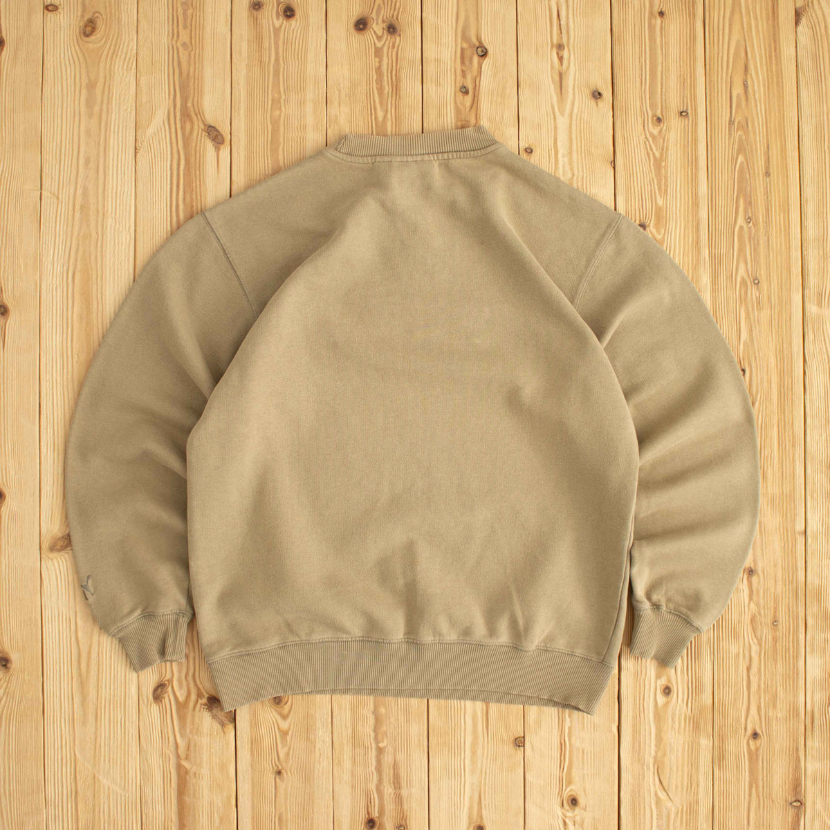(M) Puma Spell Out Vintage Embroidered Sweatshirt Beige
