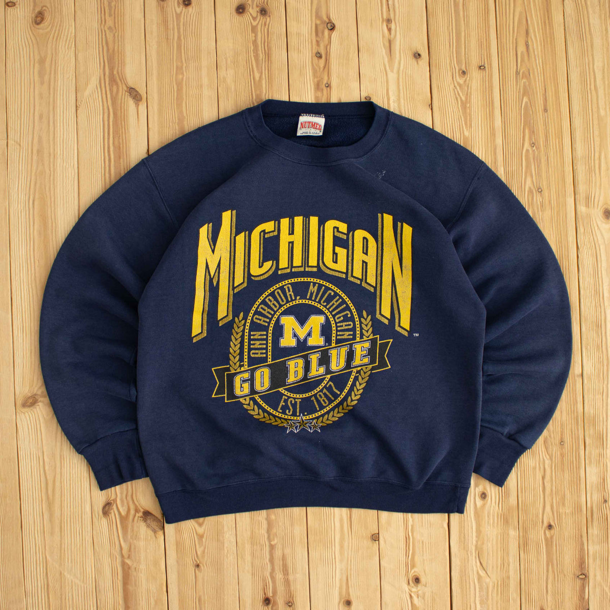 (M) Nutmeg Michigan Wolverines Vintage Sweatshirt Blue