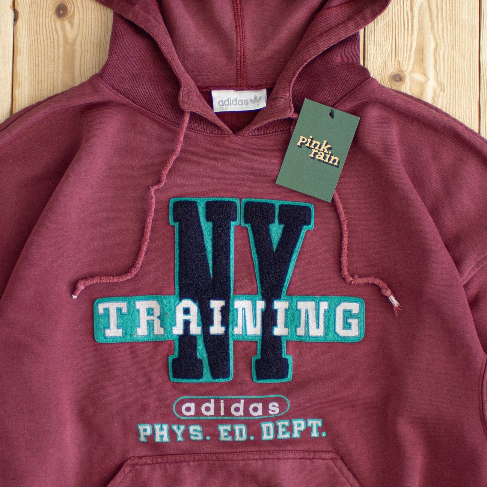 (S) Vintage Adidas NY Training Embroidered Hoodie