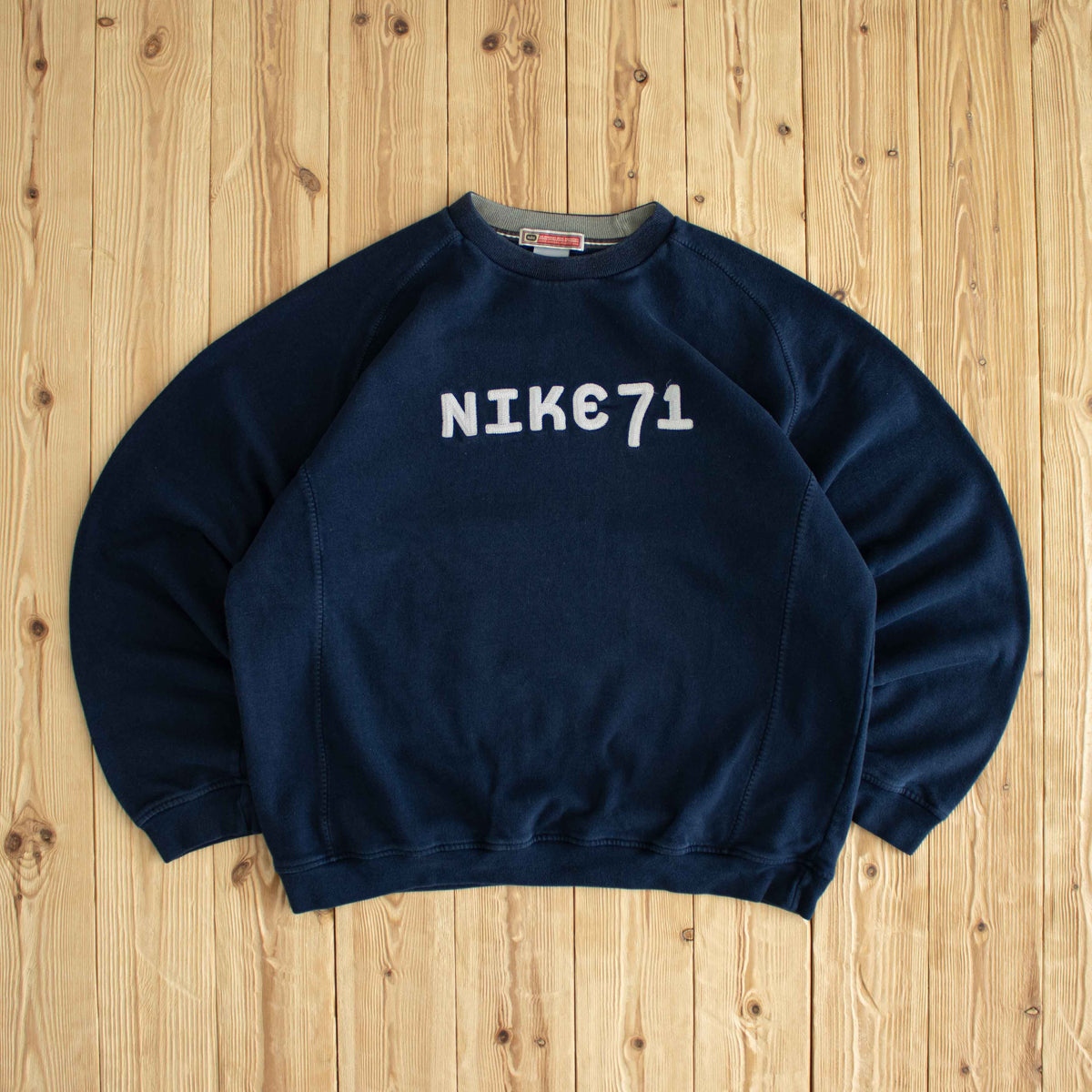 (M/L) Nike 71 Vintage Embroidered Sweatshirt Blue