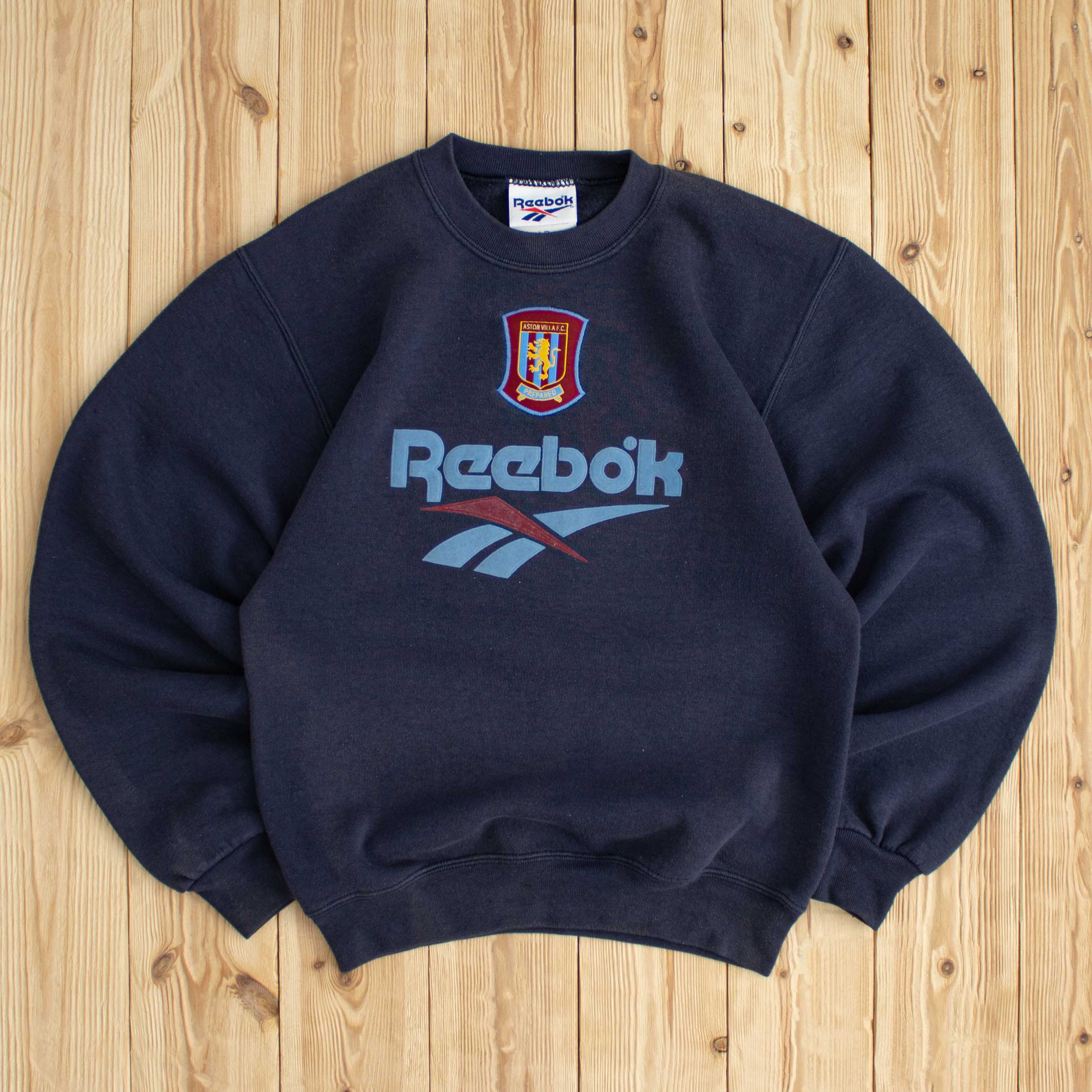 (S/M) Vintage Reebok Aston Villa FC Embroidered Sweatshirt