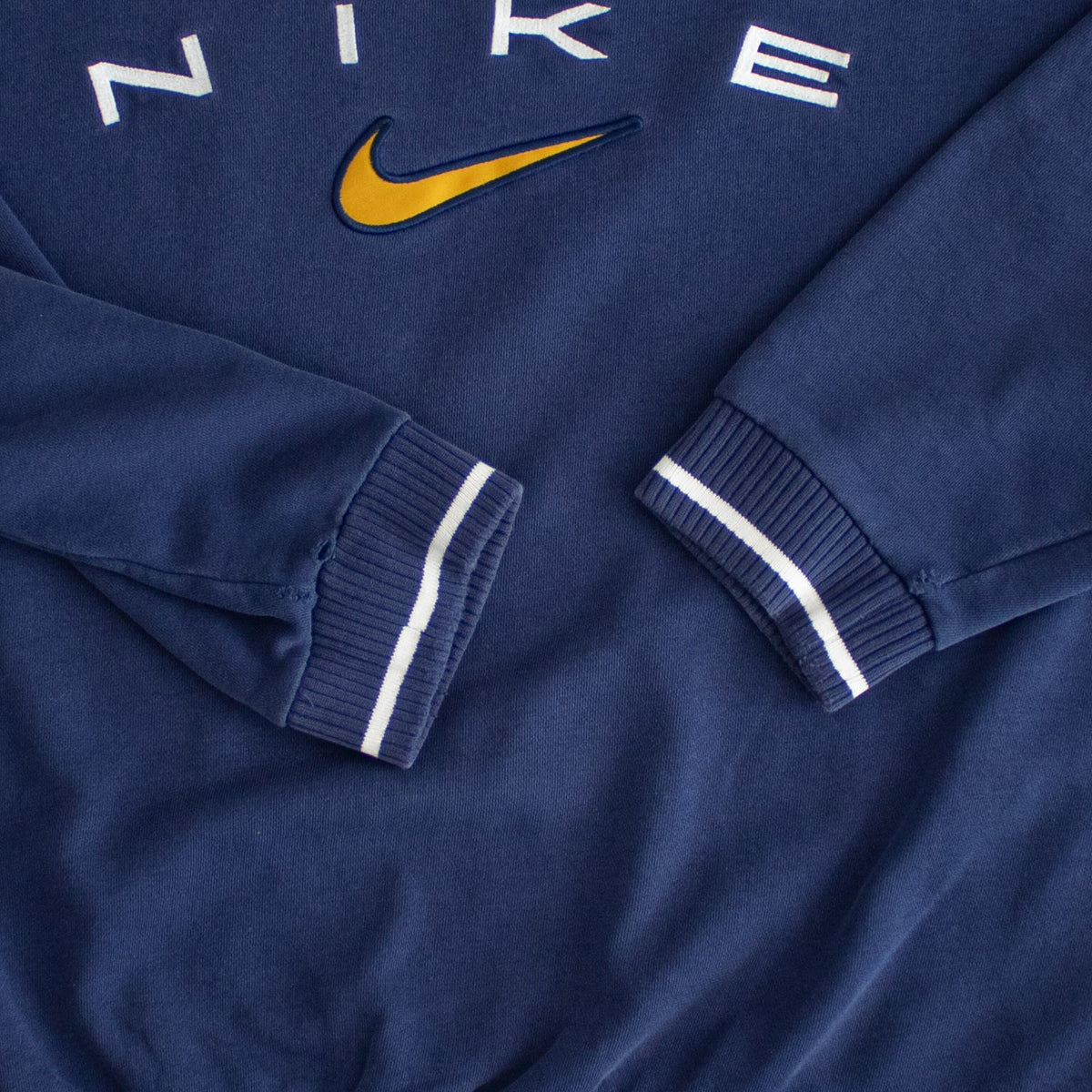 (L) Nike Spell Out Vintage Embroidered Sweatshirt Blue