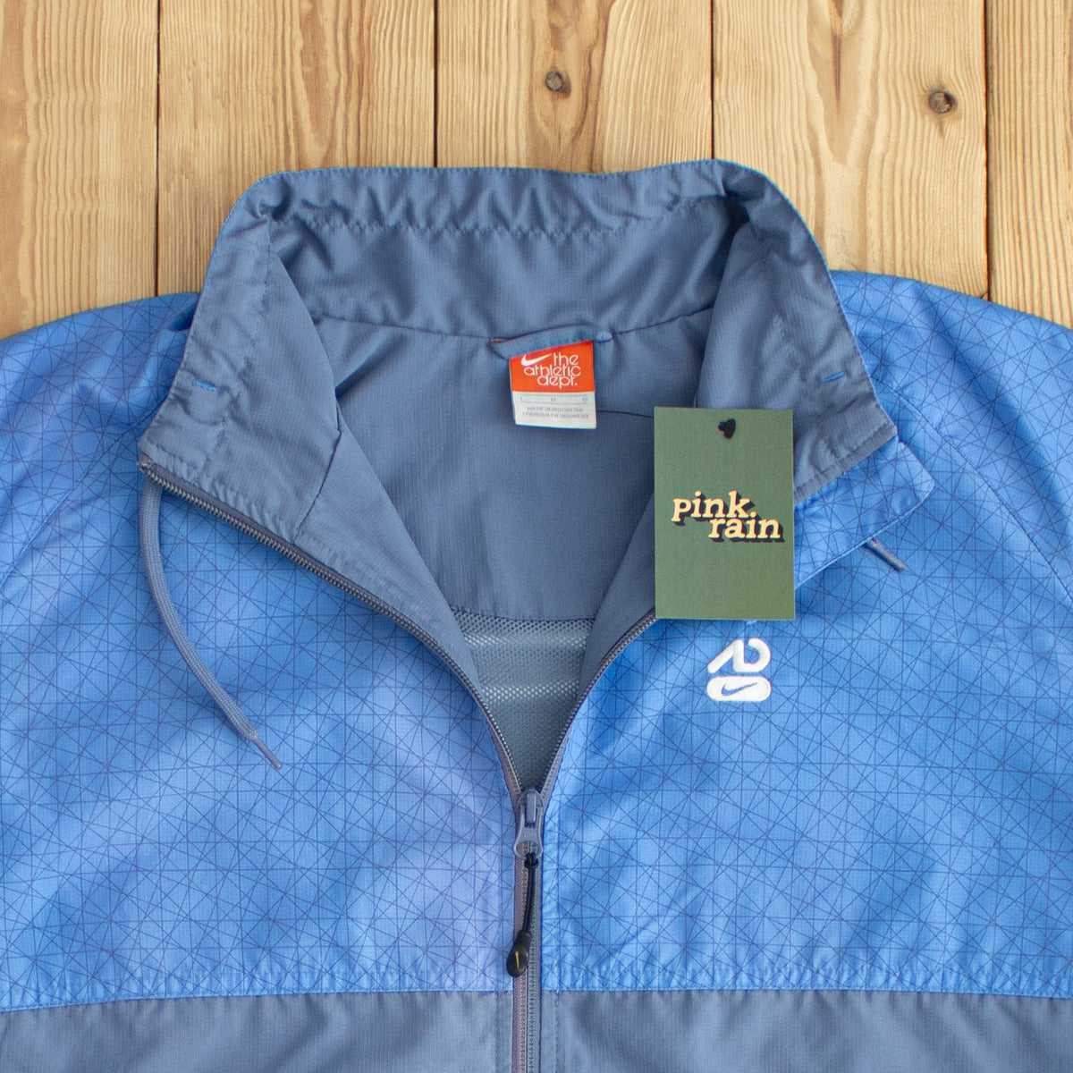 (L) Nike The Athletic Department Vintage Embroidered Jacket Blue
