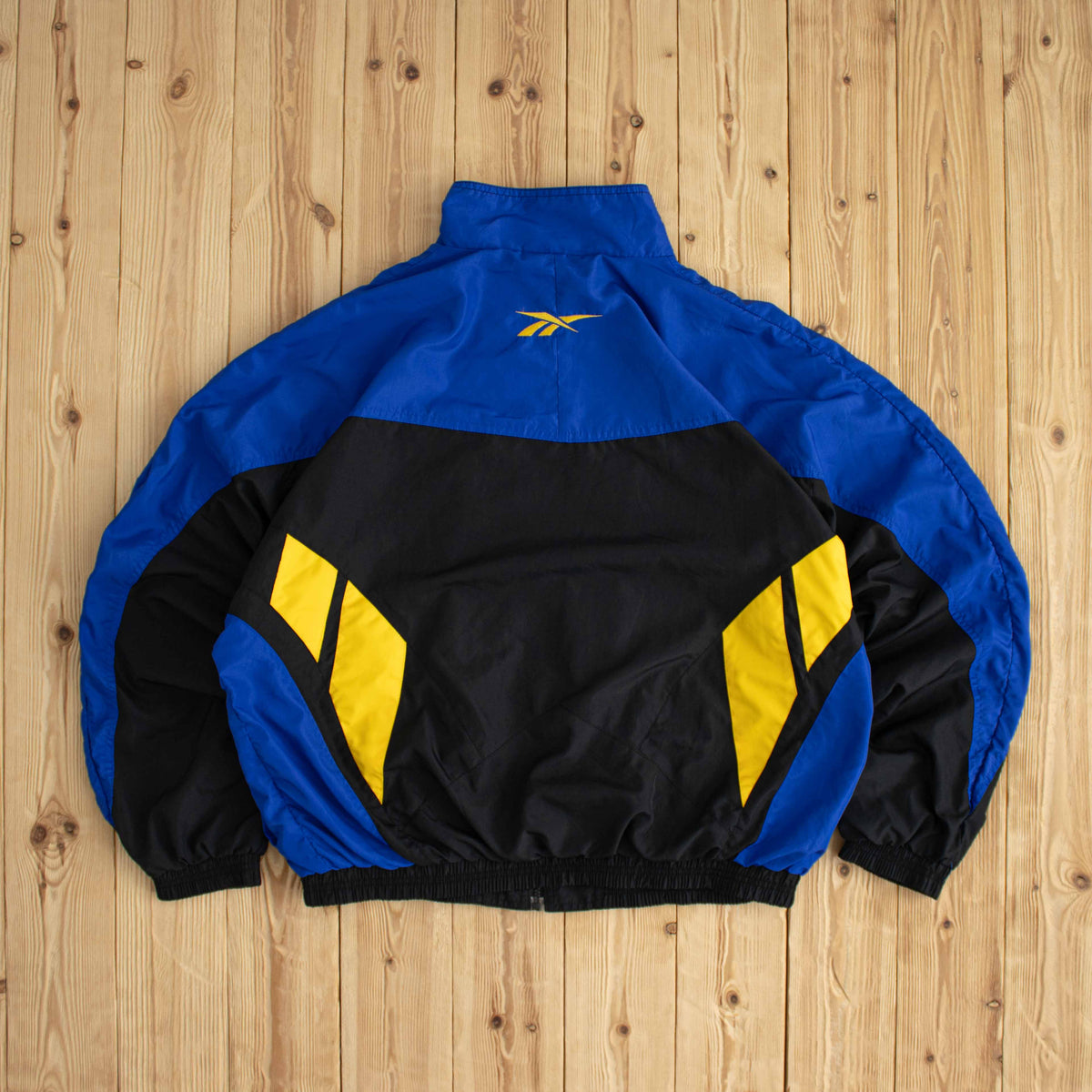 (L) Reebok Vintage Embroidered Jacket Black Blue