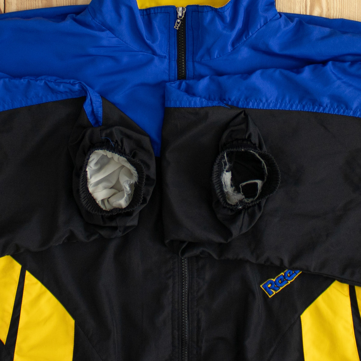 (L) Reebok Vintage Embroidered Jacket Black Blue