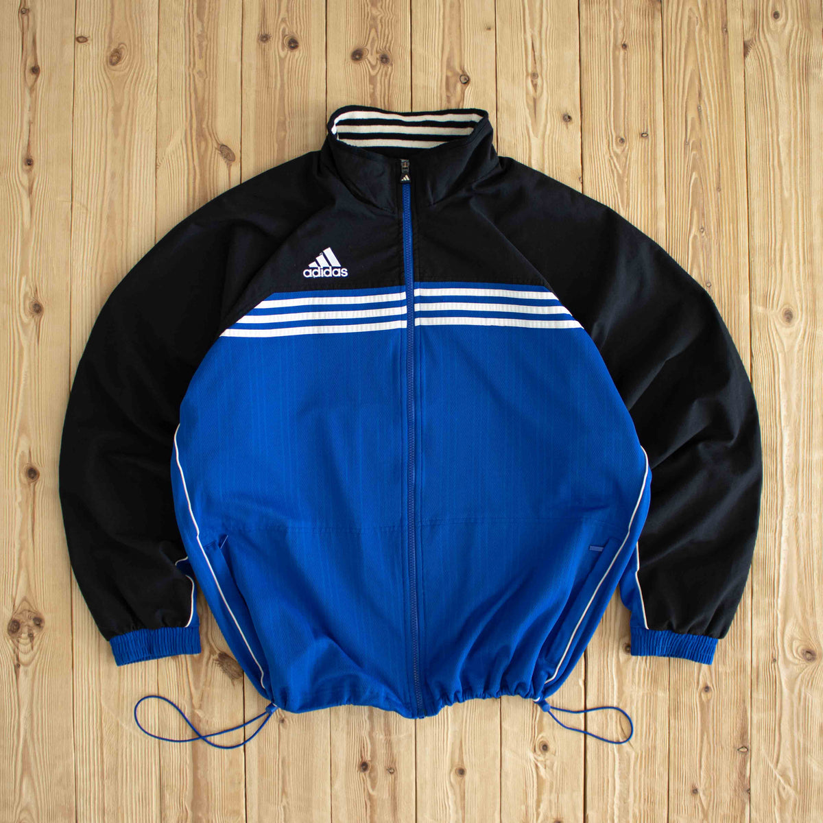 (XL) Adidas Vintage Essential Embroidered Jacket Blue