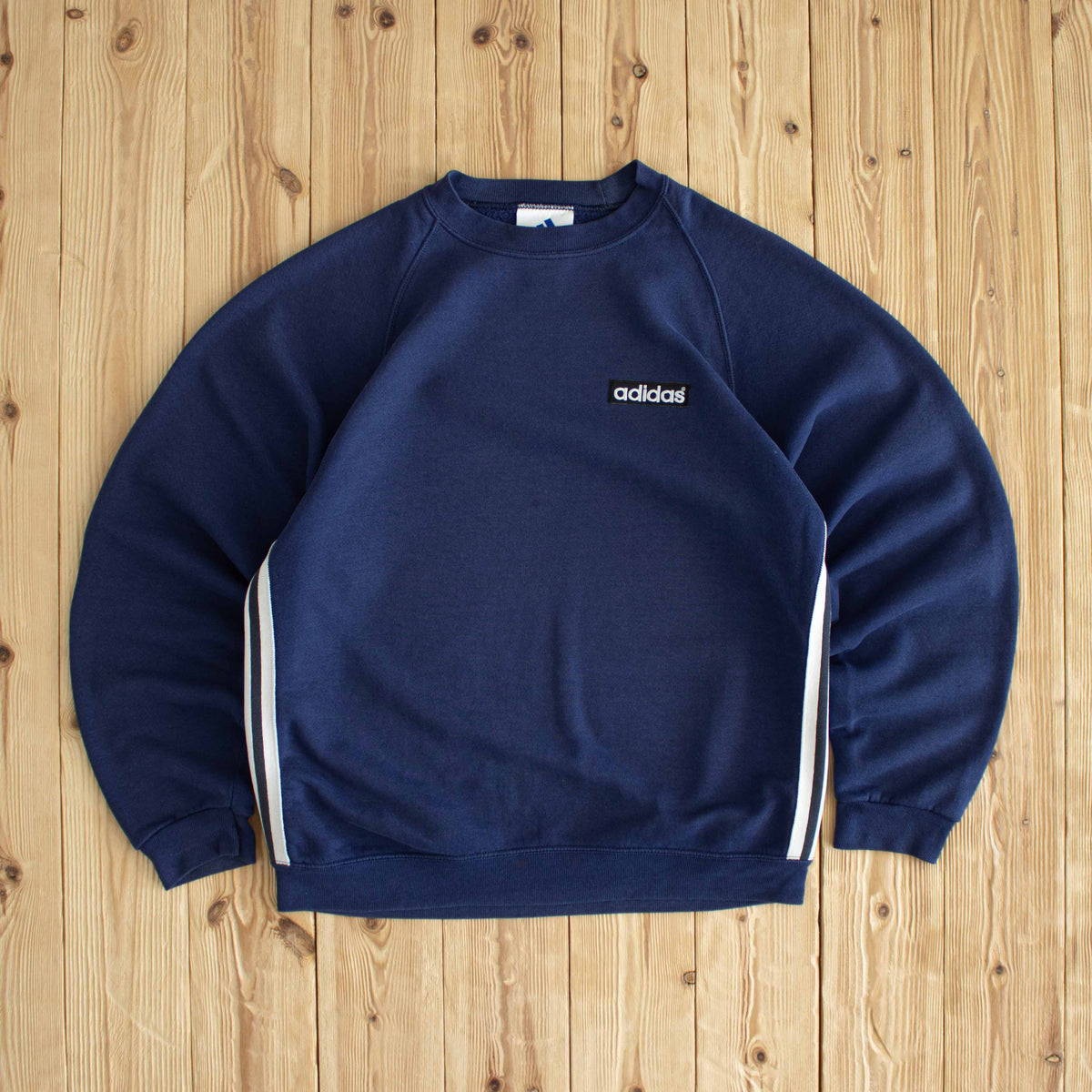 (M) Adidas Vintage Essential Embroidered Sweatshirt Blue