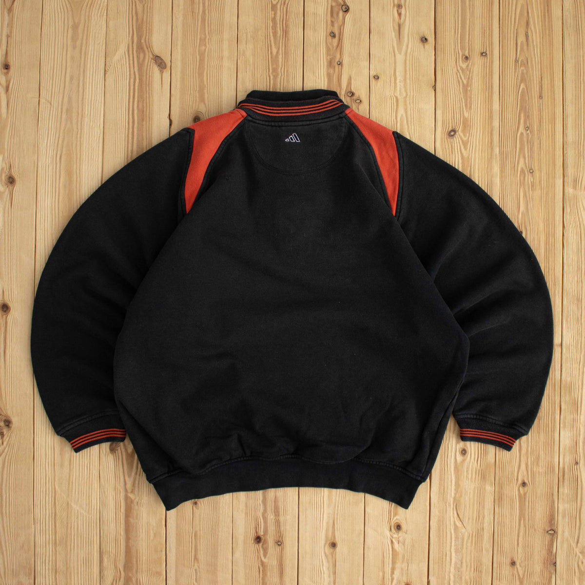 (M/L) Adidas Golf Vintage Embroidered Quarter-Zip Black