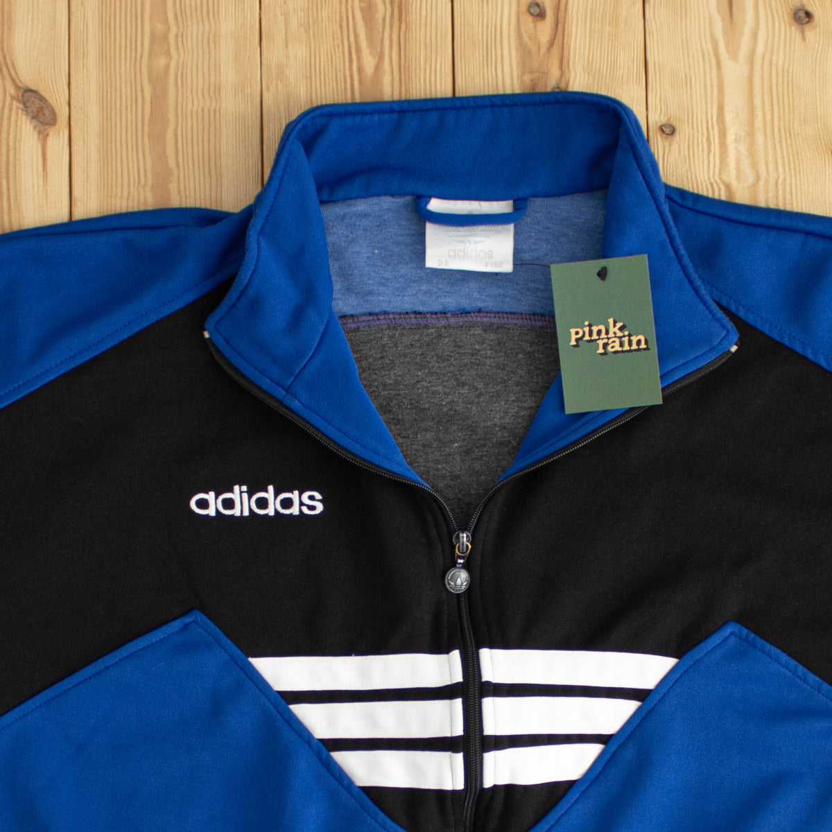 (M) Nike Vintage Striped Embroidered Full-Zip Sweatshirt Blue