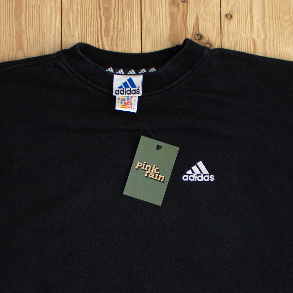 (M) Adidas Vintage Essential Embroidered Sweatshirt Black