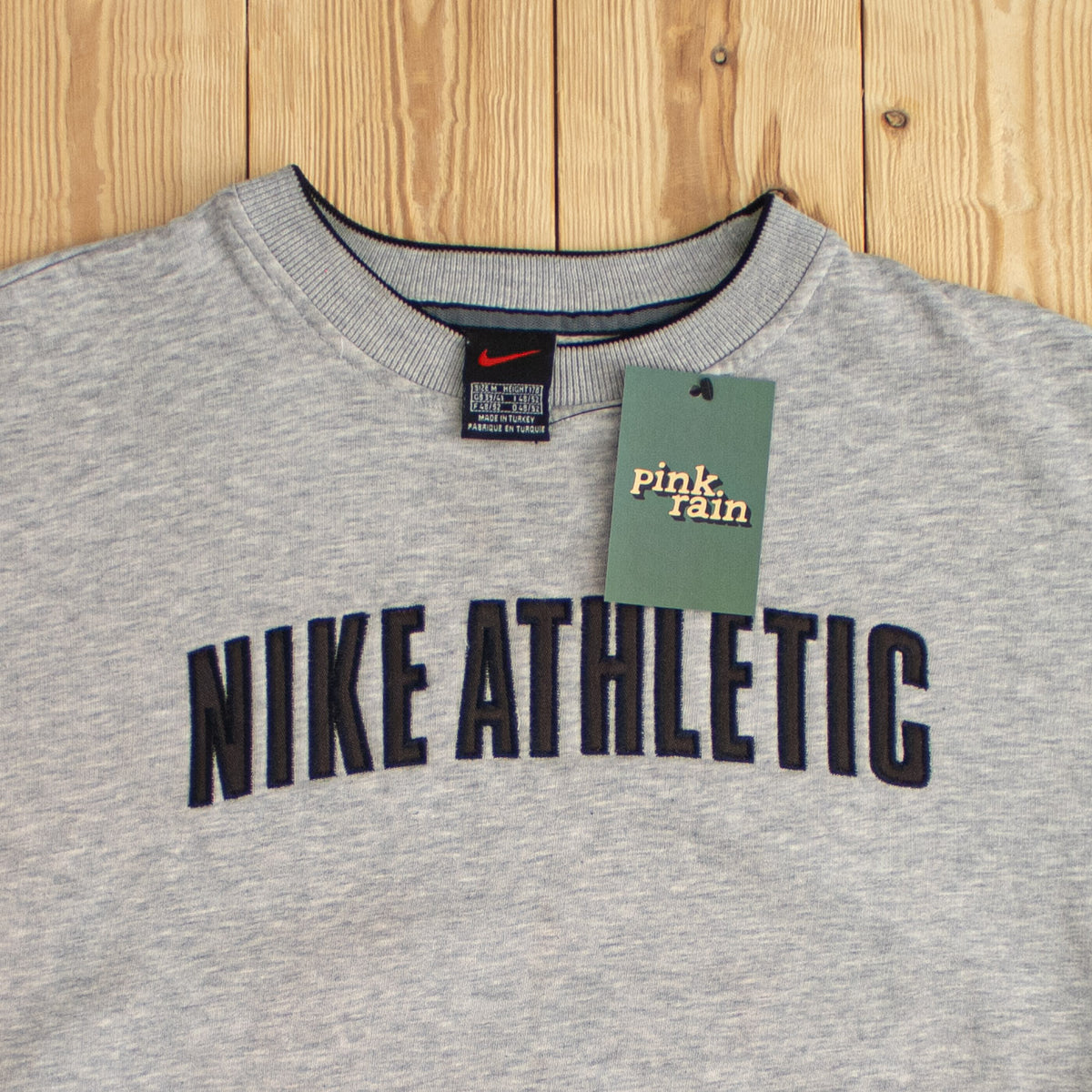 (S/M) Nike Athletic Vintage Embroidered Sweatshirt Gray