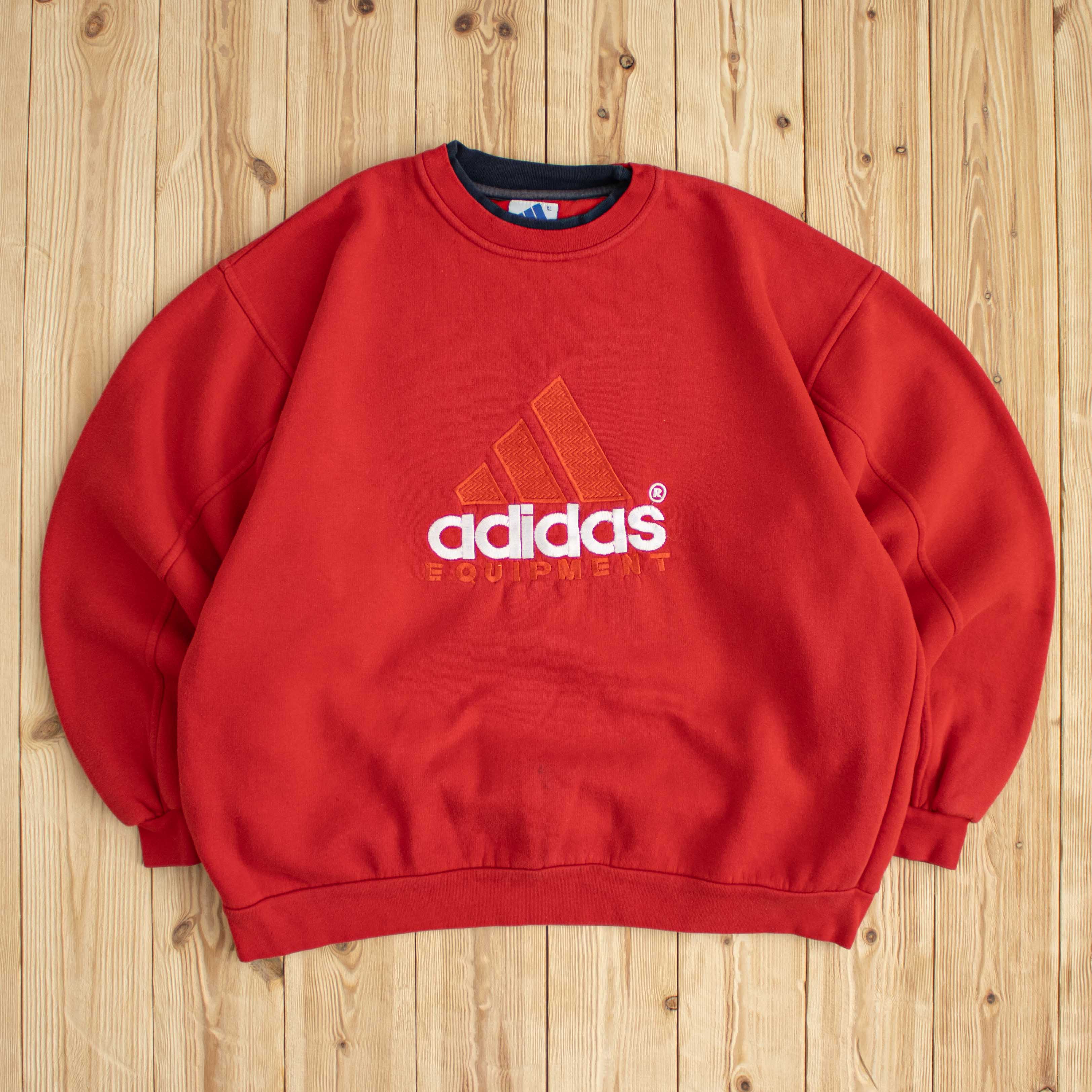 (L) Vintage Adidas Equipment Embroidered Sweatshirt