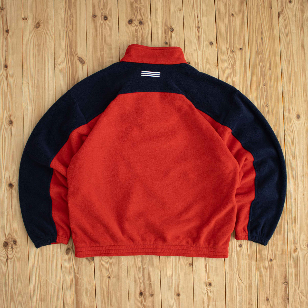 (M) Adidas Vintage Embroidered Fleece Quarter-Zip Red