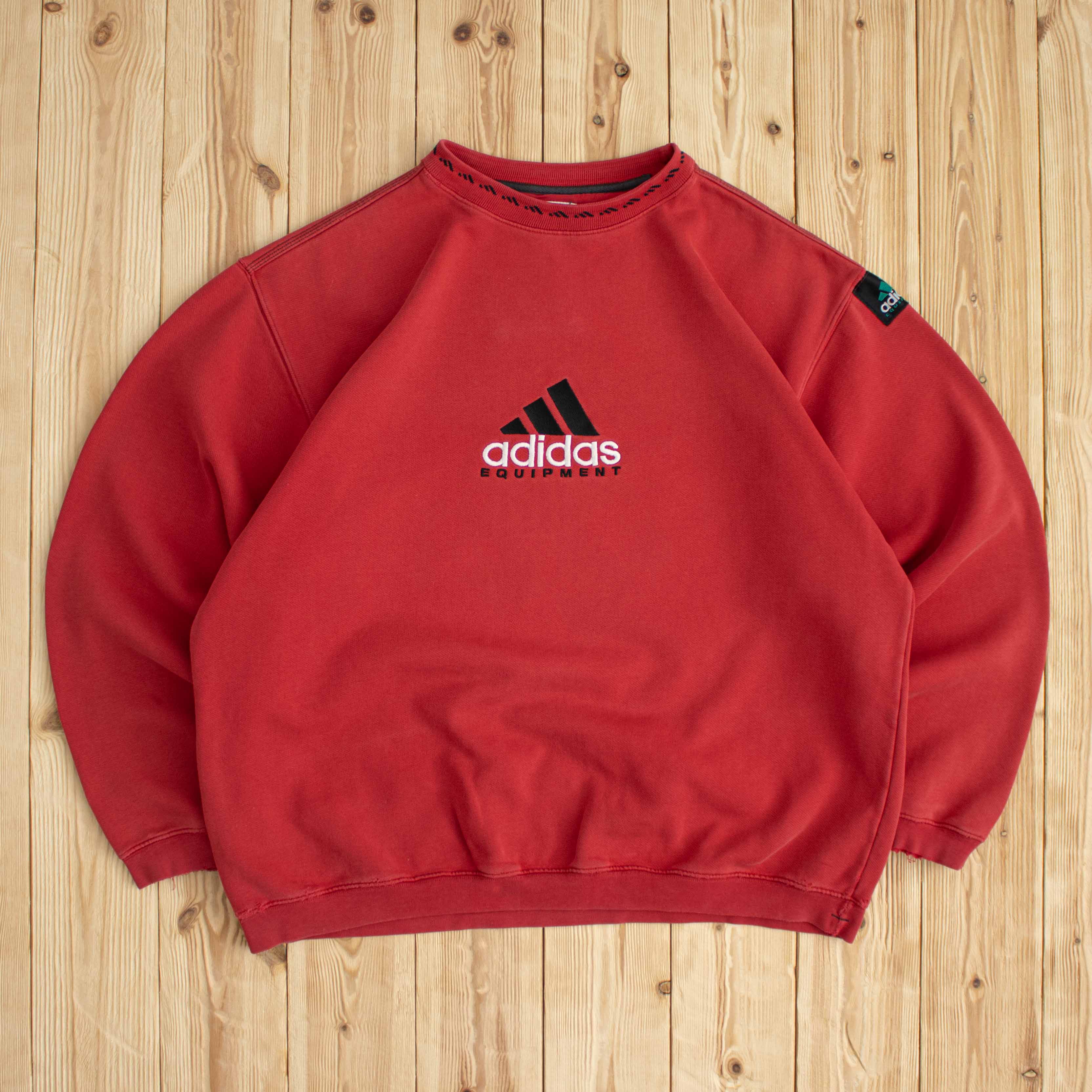 (L) Vintage Adidas Equipment Embroidered Sweatshirt