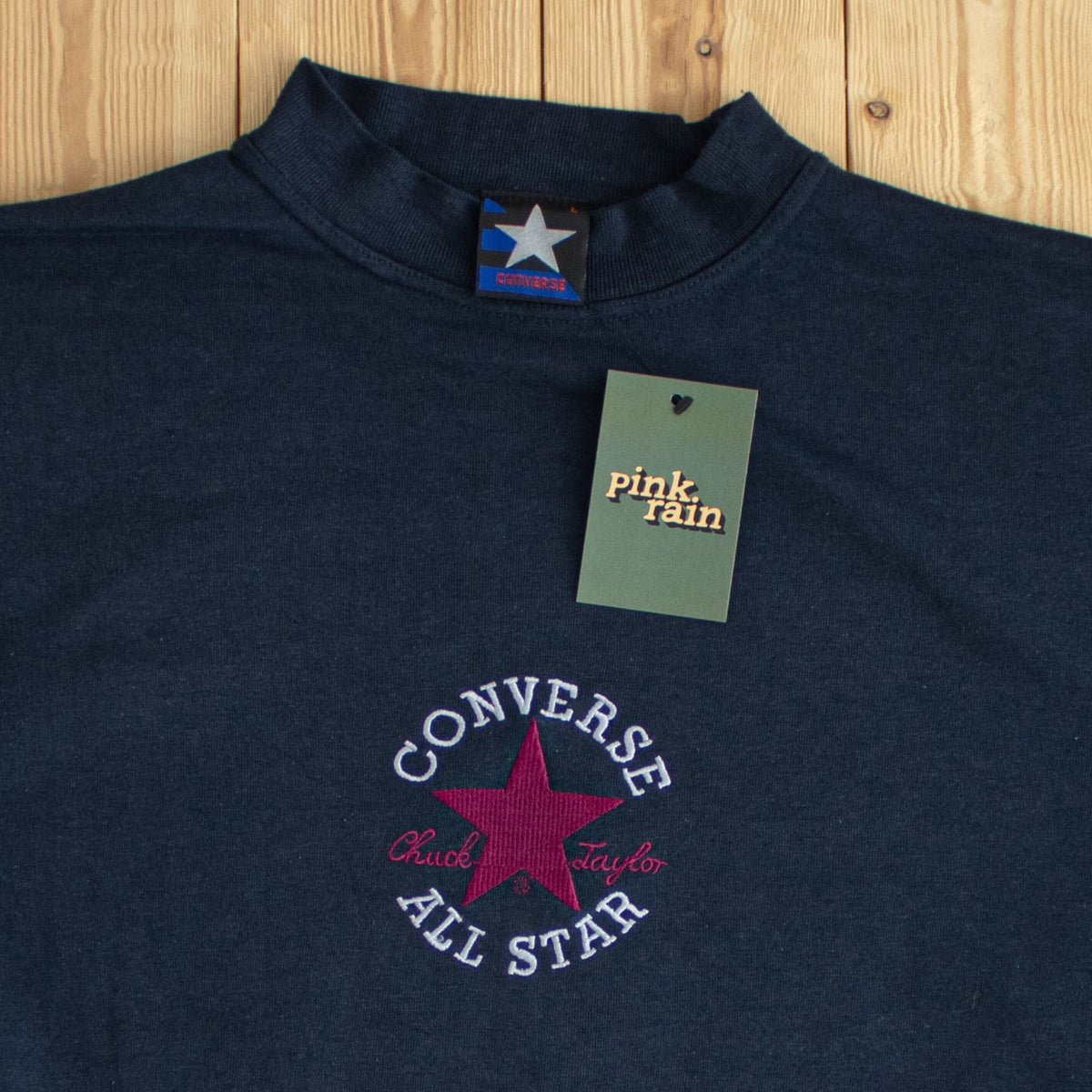 (M/L) Converse All-Star Vintage Embroidered Sweatshirt Blue
