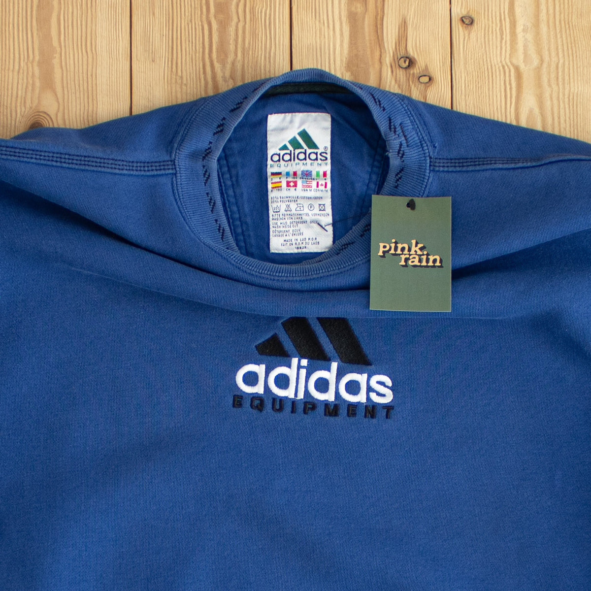 (M) Adidas Equipment Vintage Embroidered Sweatshirt Blue