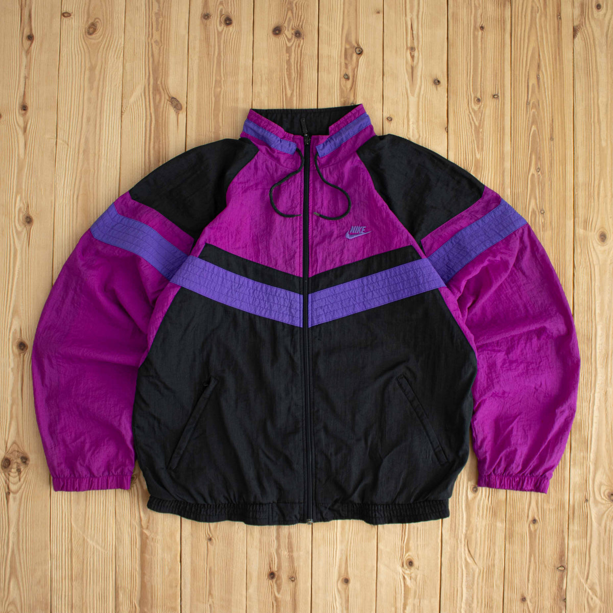 (M) Nike Vintage Essential Embroidered Jacket Purple