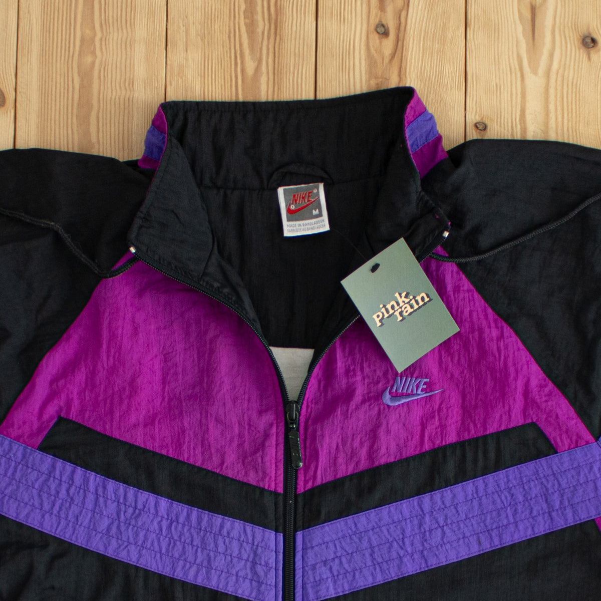(M) Nike Vintage Essential Embroidered Jacket Purple