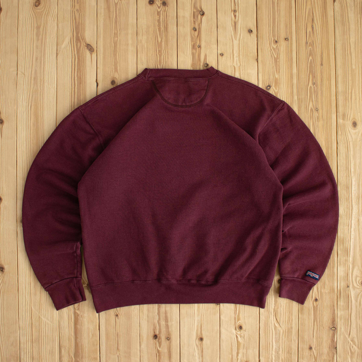 (M/L) Jansport Union Vintage Embroidered Sweatshirt Burgundy