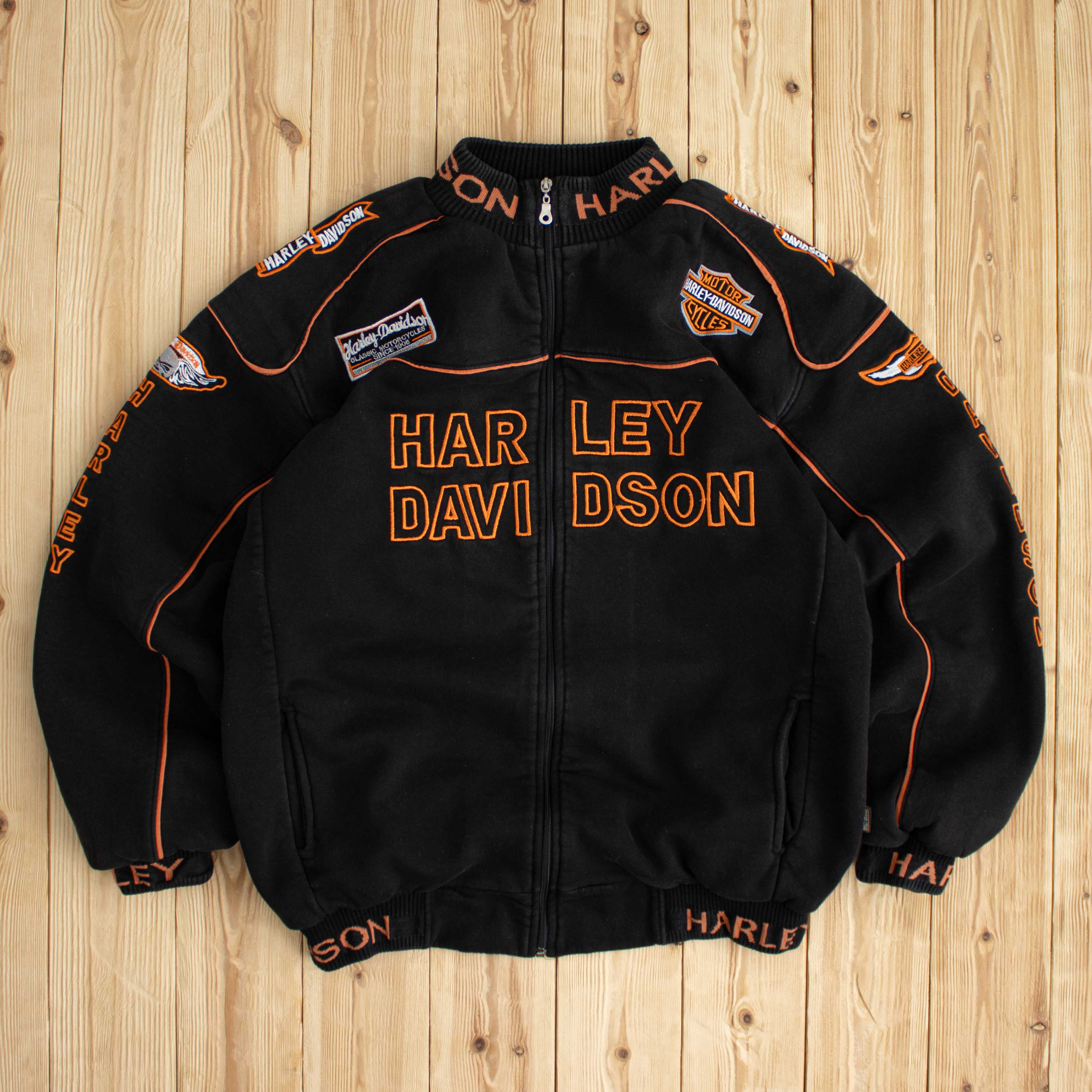 (L/XL) Vintage Harley Davidson Fully Embroidered Jacket