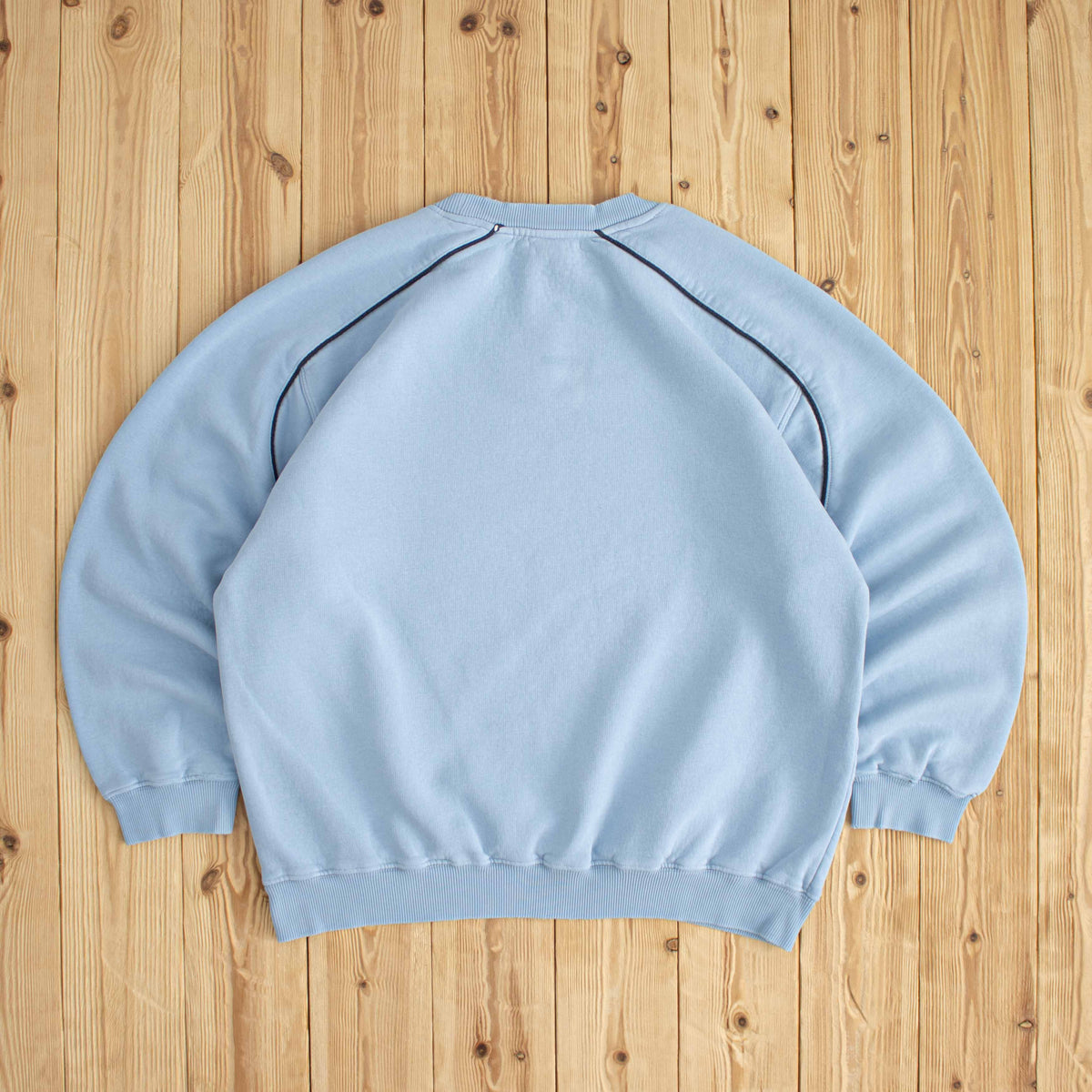 (M) Adidas Logo Vintage Embroidered Sweatshirt Blue