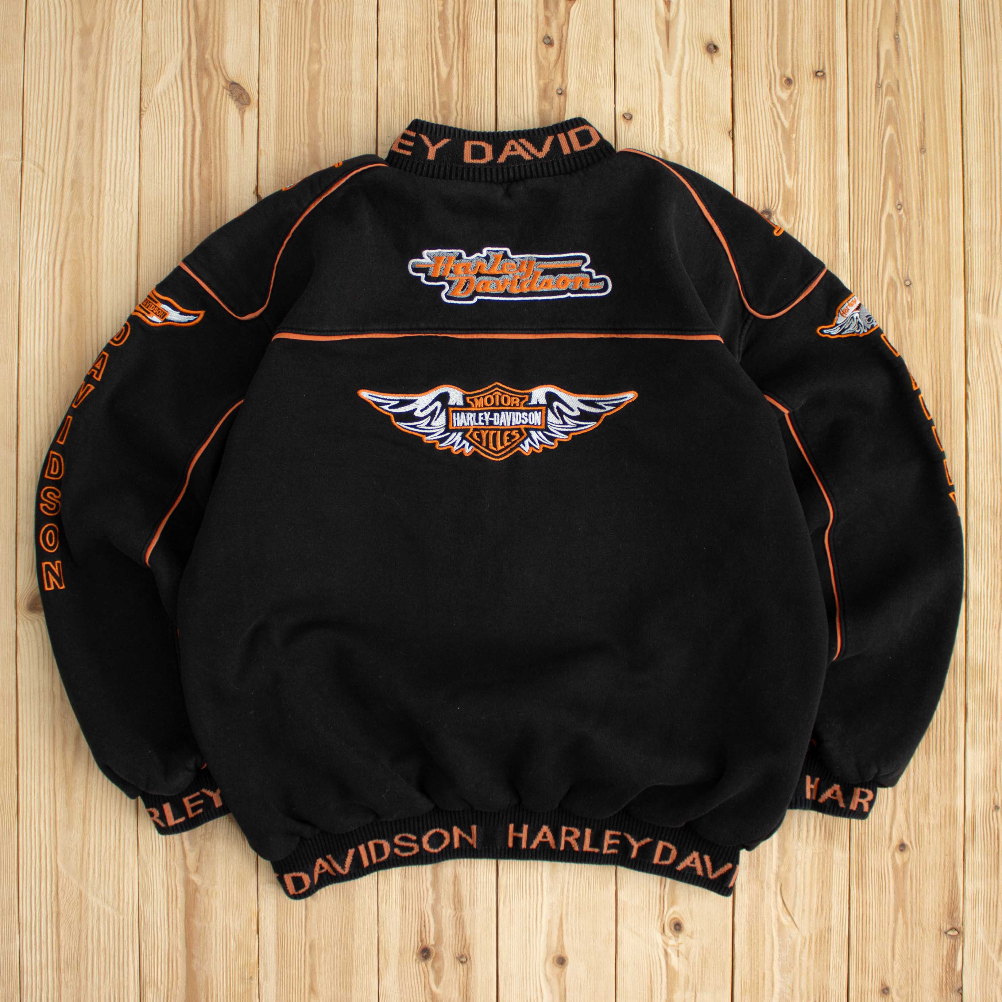 (L/XL) Vintage Harley Davidson Fully Embroidered Jacket