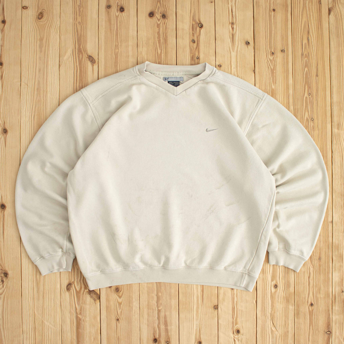 (M/L) Nike Vintage Essential Embroidered Sweatshirt Beige