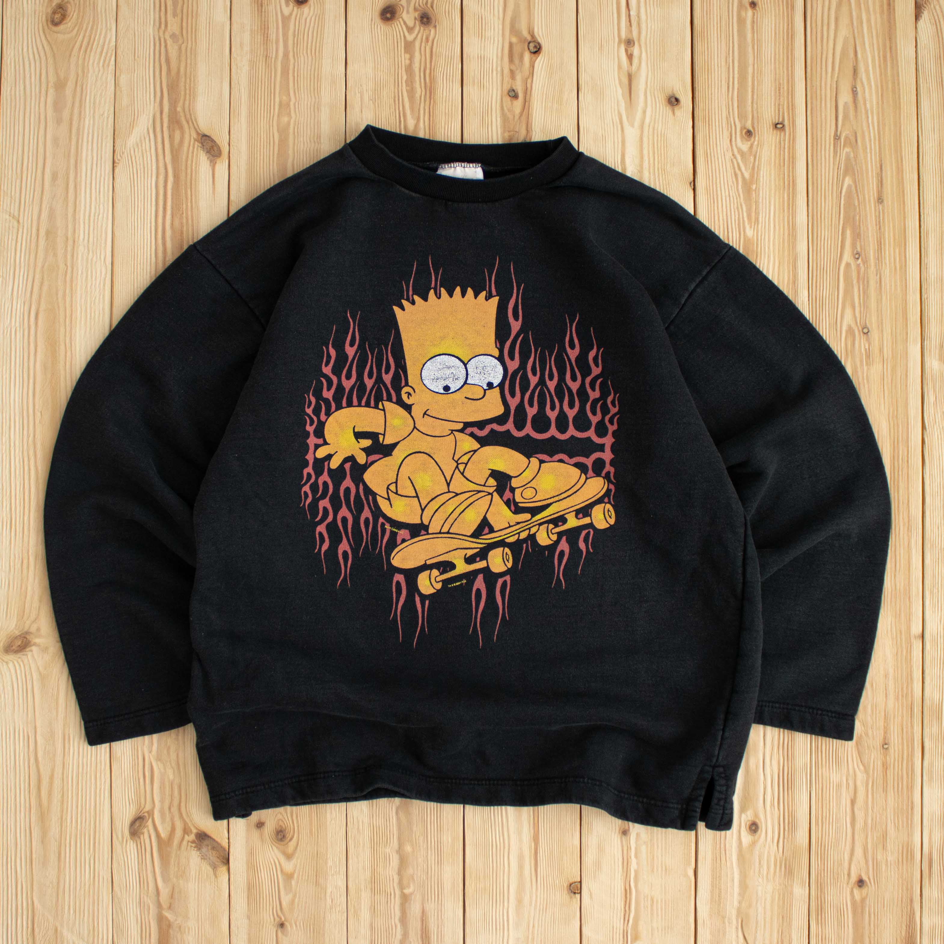 (M) 1998 Bart Simpson Skating Sweatshirt