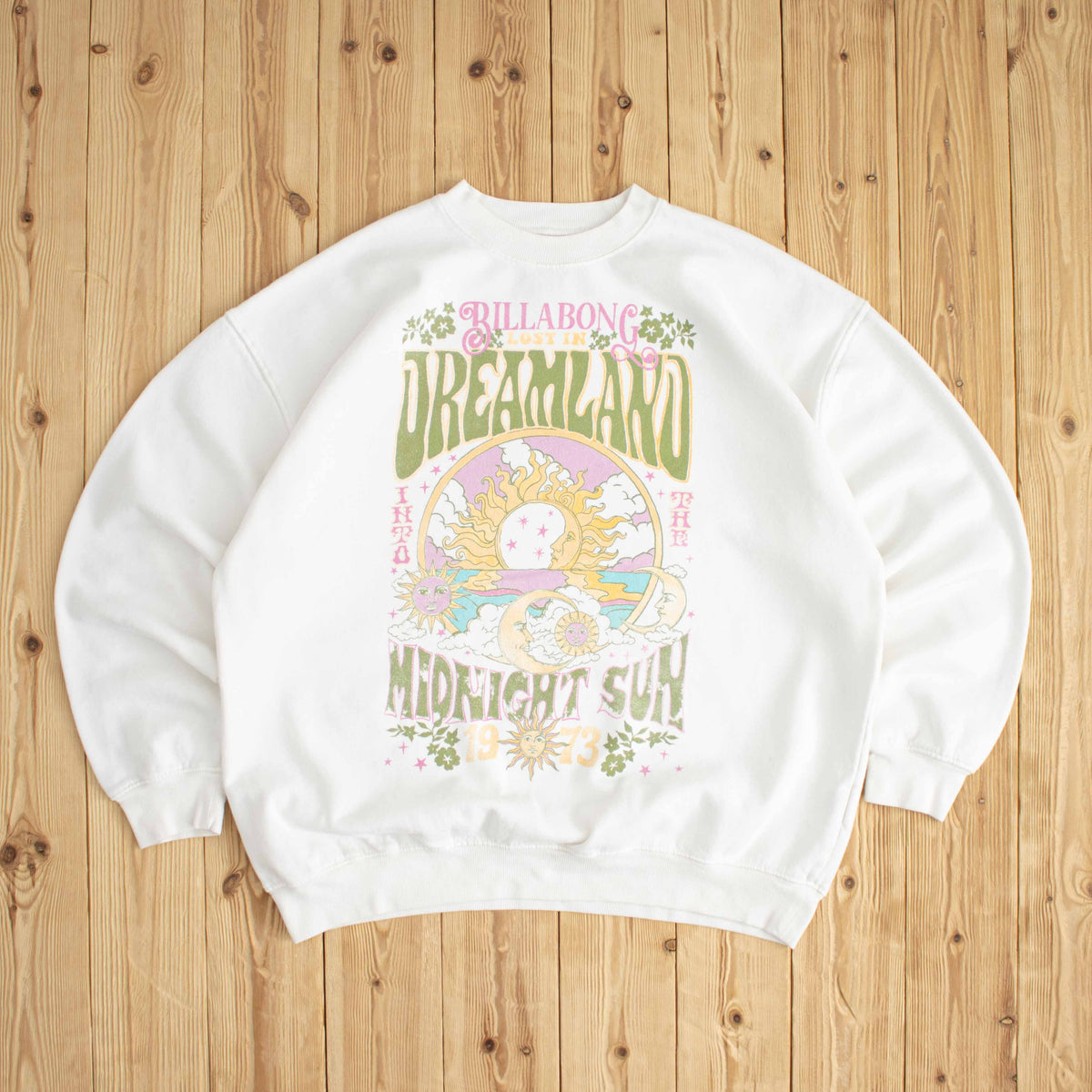 (L) Billabong 'Lost In Dreamland' Vintage Sweatshirt White